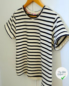 JERSEY MARINE SUR ÉCRU - My Little Coupon
