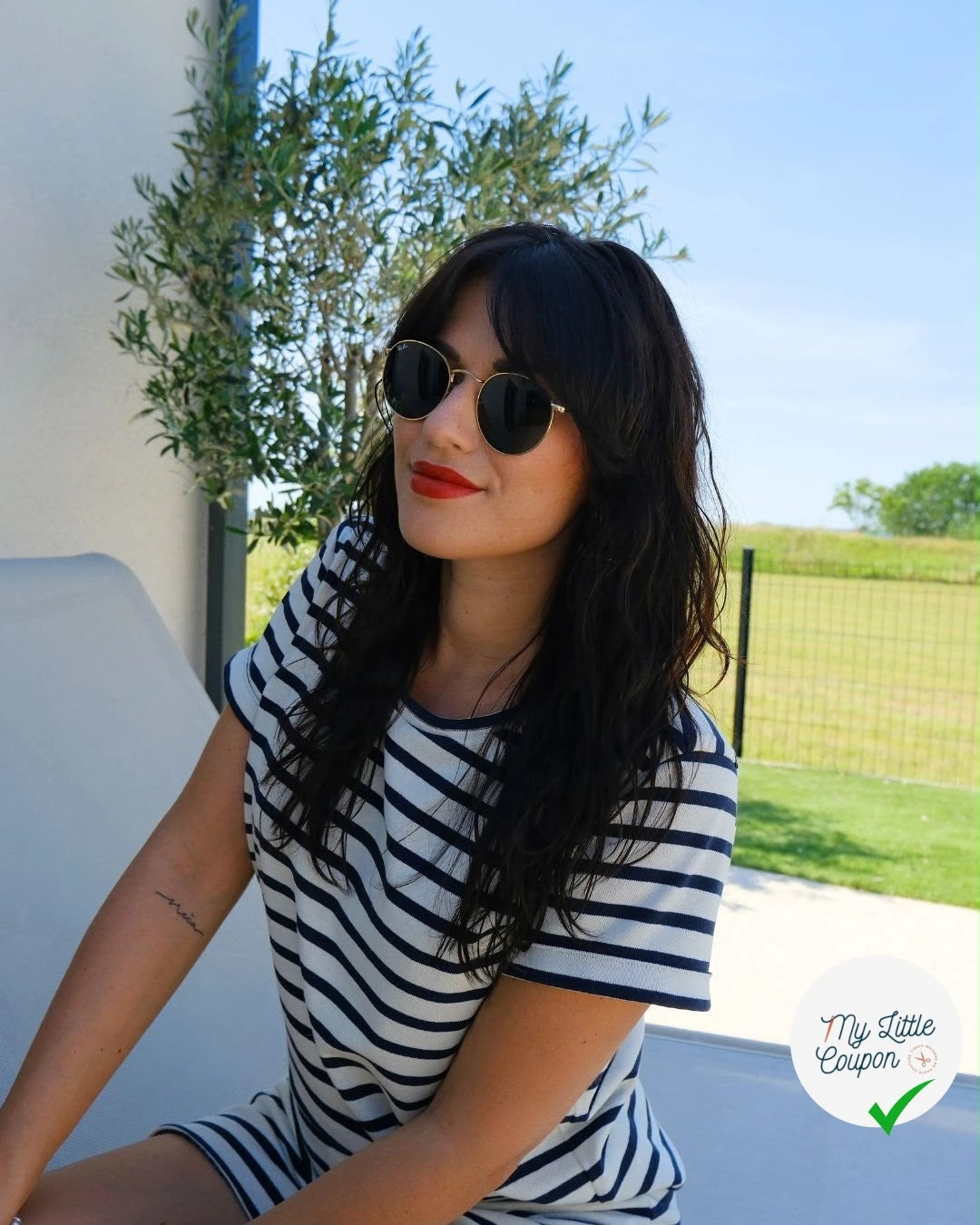 JERSEY MARINE SUR ÉCRU - My Little Coupon