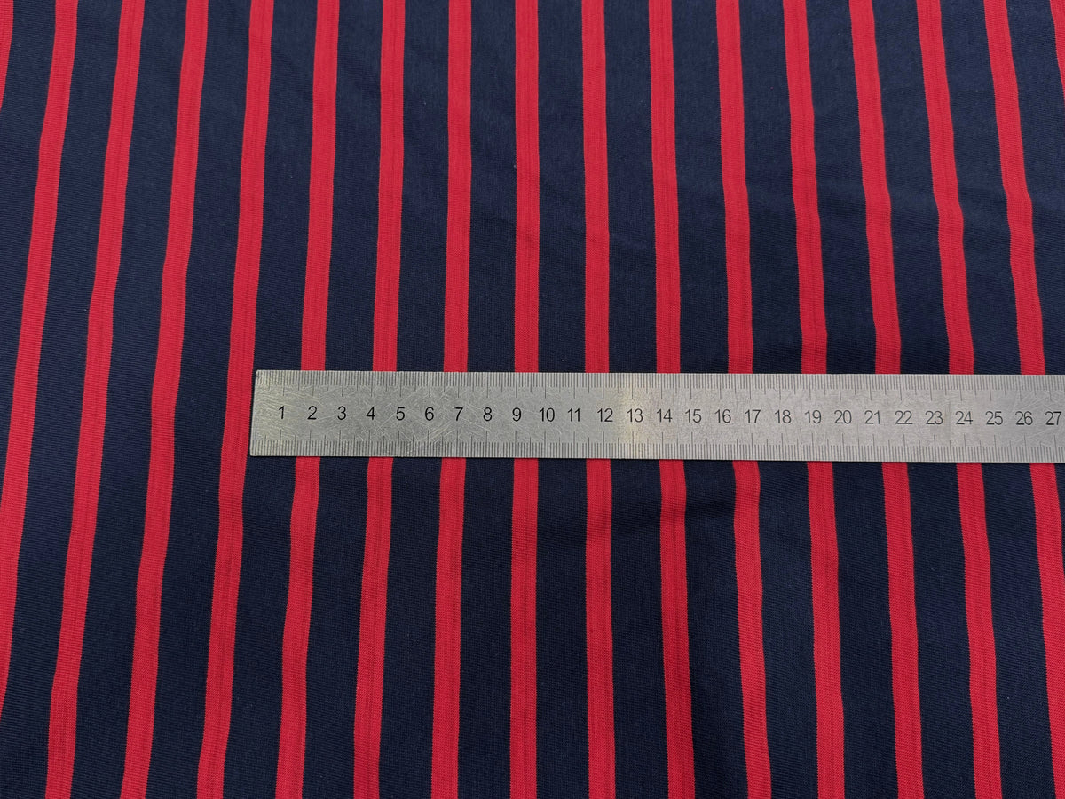 JERSEY MARINIÈRE RAYURES BLEU MARINE ET ROUGE COTON STRETCH FABRICATION RÉGION DE TROYES 🇫🇷 - My Little Coupon
