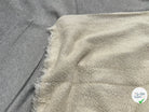 JERSEY MOLLETON COTON SWEAT GRIS ÉCRU ULTRA STRETCH - My Little Coupon