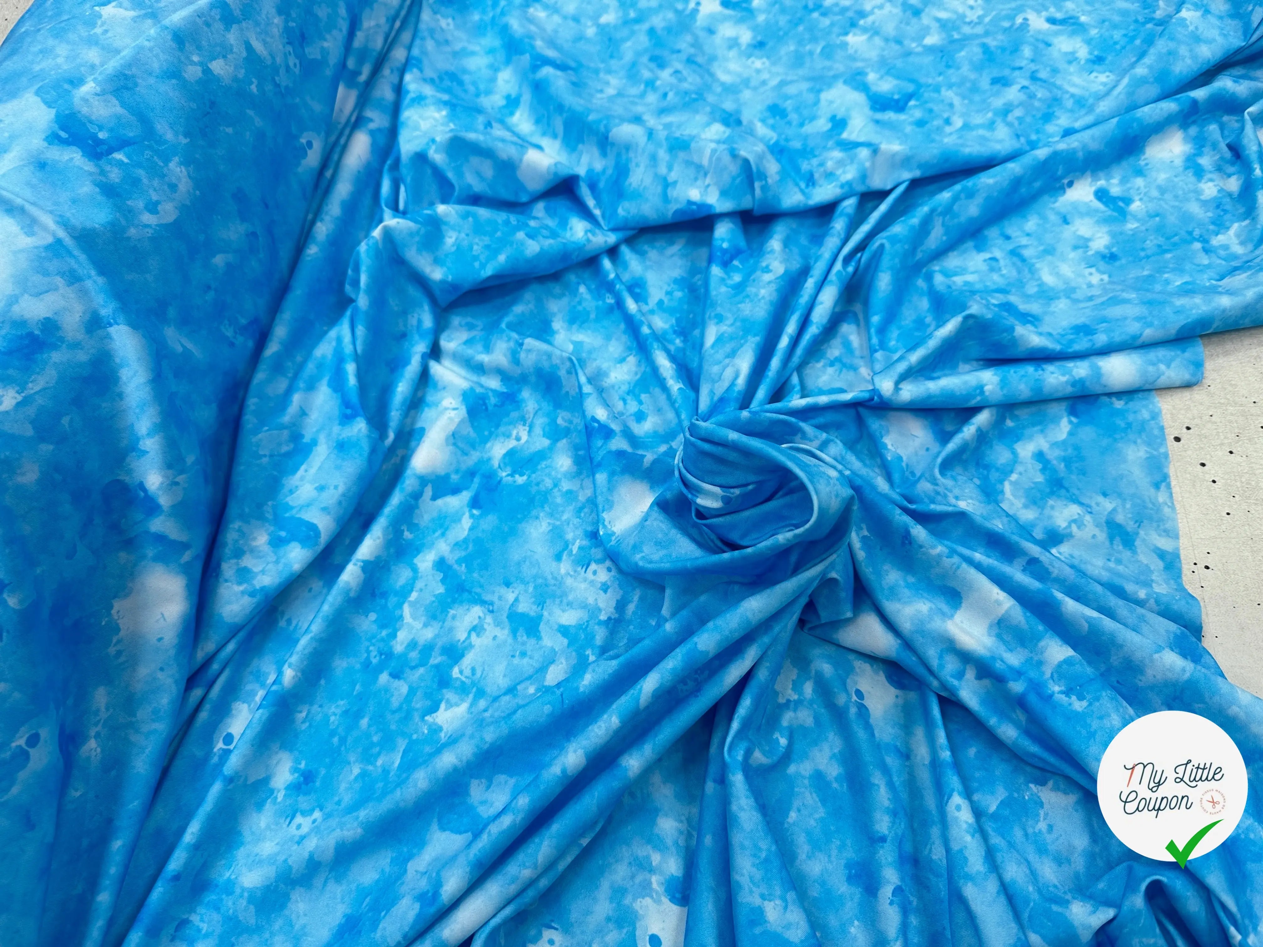 JERSEY NUAGE DE BLEU TOUCHER PEAU DE PECHE - My Little Coupon
