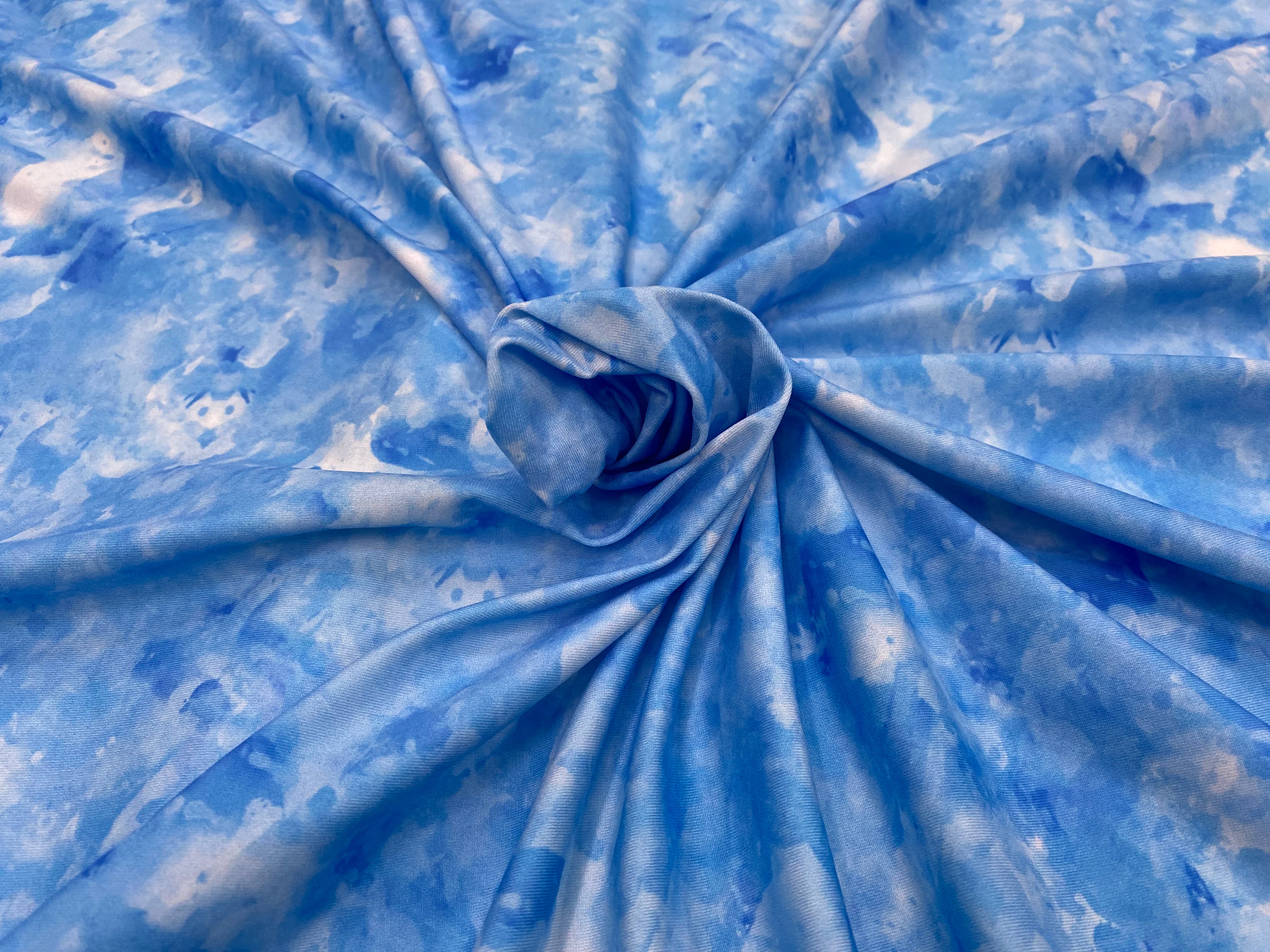 JERSEY NUAGE DE BLEU TOUCHER PEAU DE PECHE - My Little Coupon
