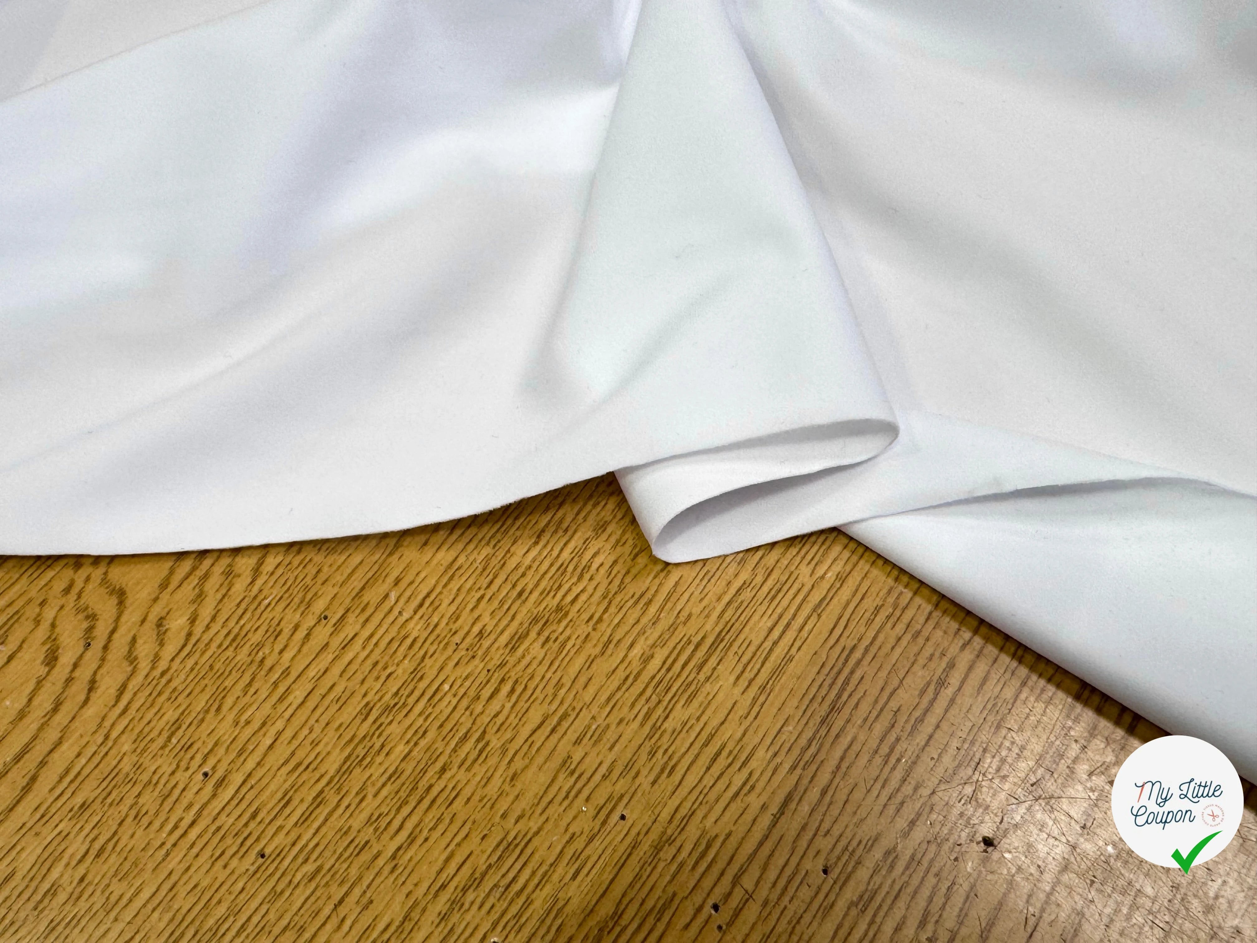 JERSEY POUR BRASSIÈRE YOGA BLANC OPTIQUE LISSE - My Little Coupon