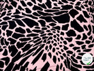 JERSEY QUALITÉ COUTURE FLUIDE GIRAFE FOND ROSE - My Little Coupon - tissu - coudre