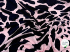 JERSEY QUALITÉ COUTURE FLUIDE GIRAFE FOND ROSE - My Little Coupon - tissu - coudre