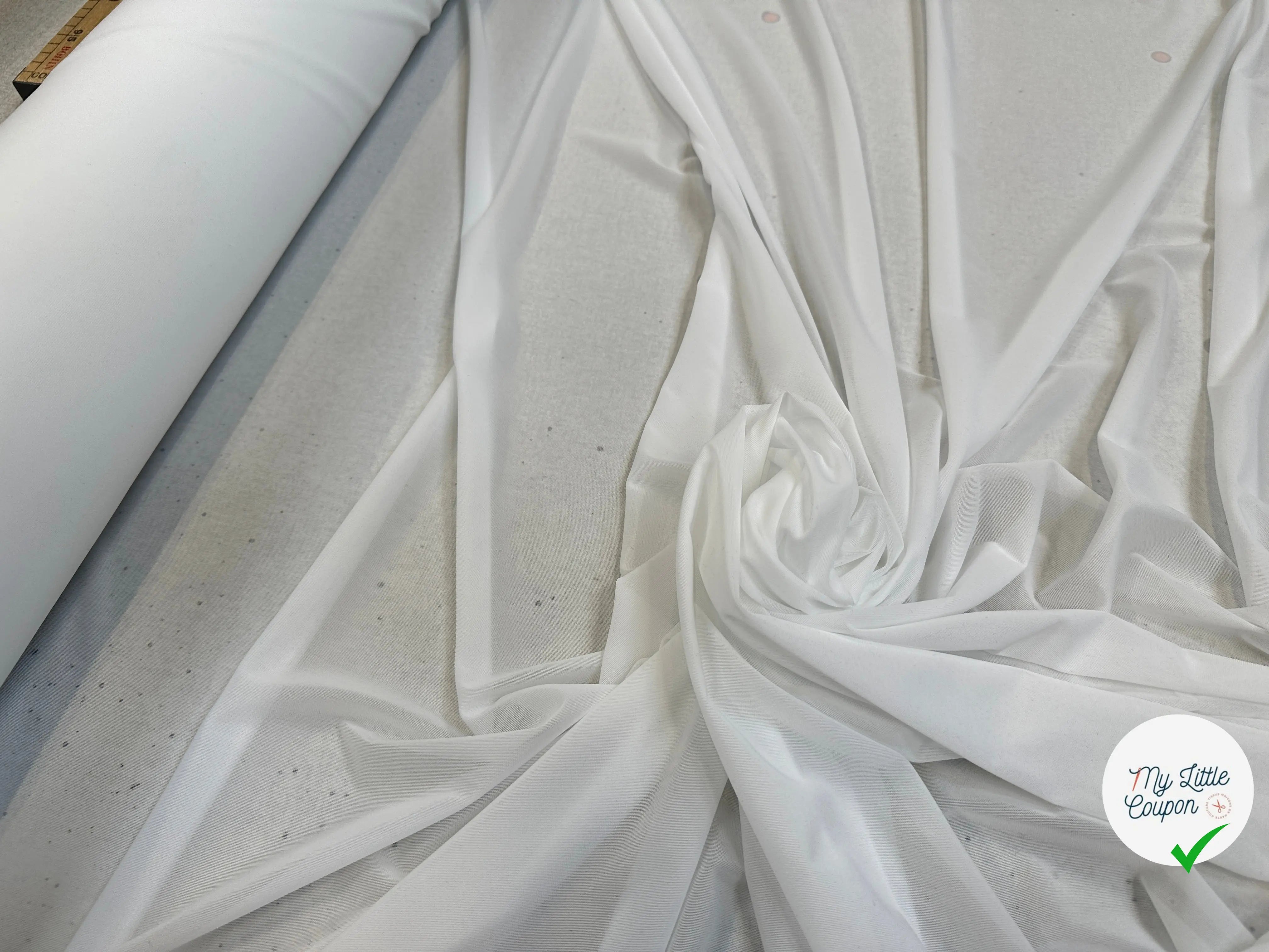 JERSEY STRETCH FIN BLANC CASSÉ - My Little Coupon