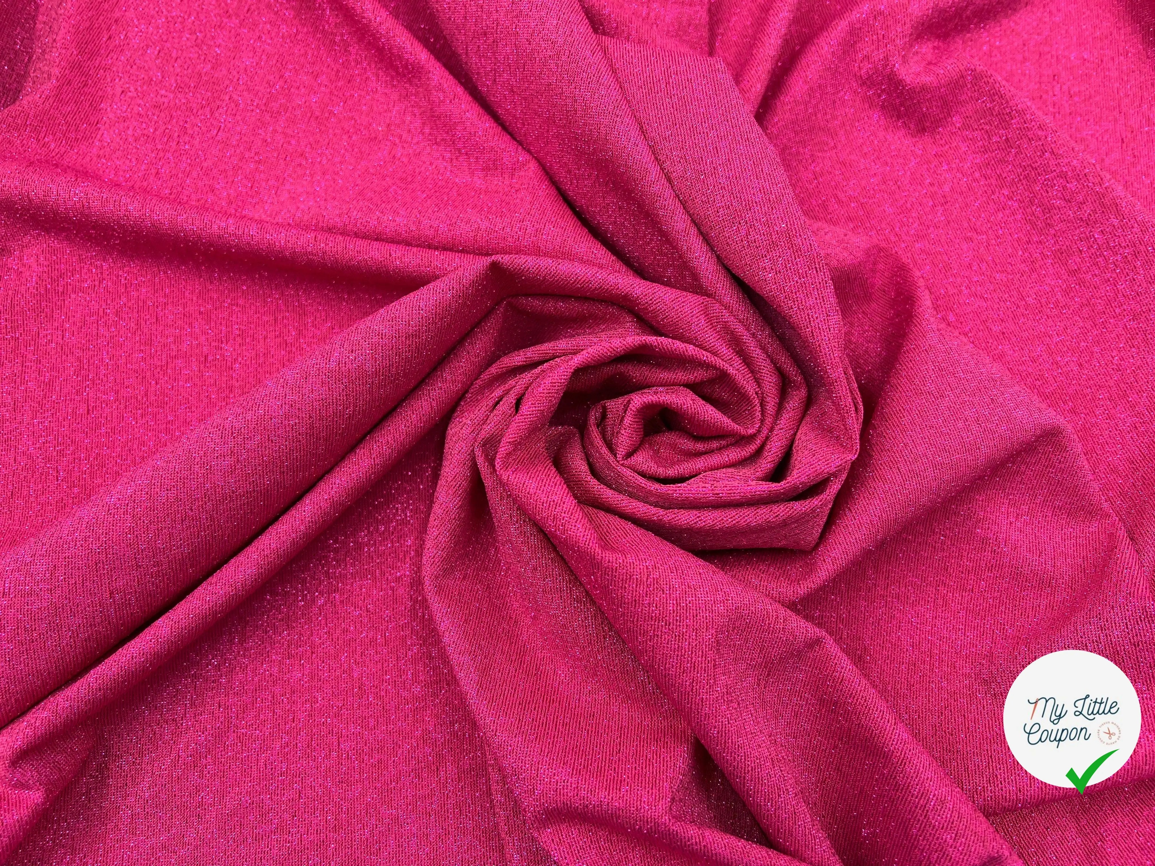 JERSEY STRETCH IRISÉ DISCO FUCHSIA - My Little Coupon - tissu - coudre