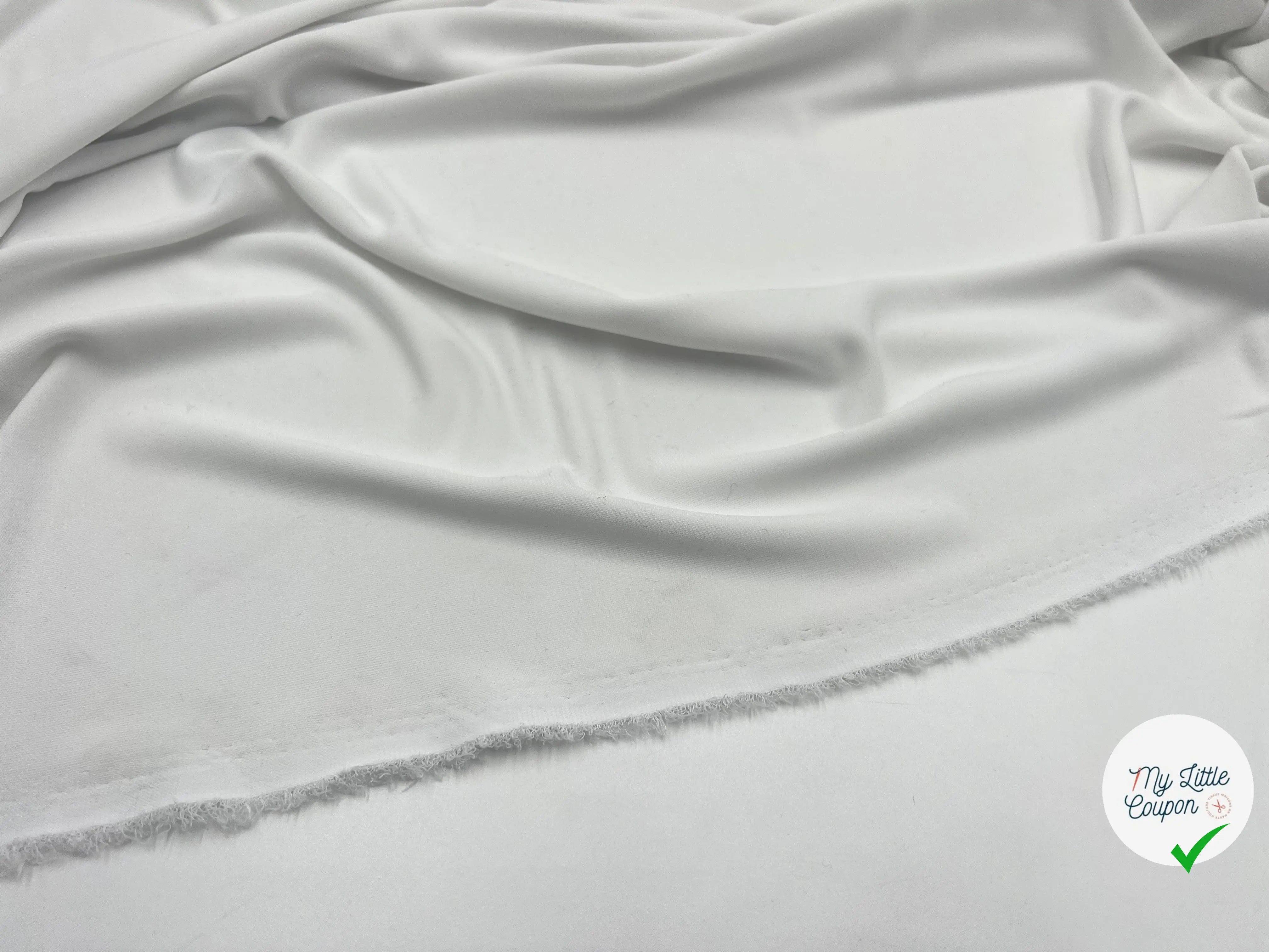JERSEY TRÈS FLUIDE BLANC OPTIQUE - My Little Coupon - tissu - coudre