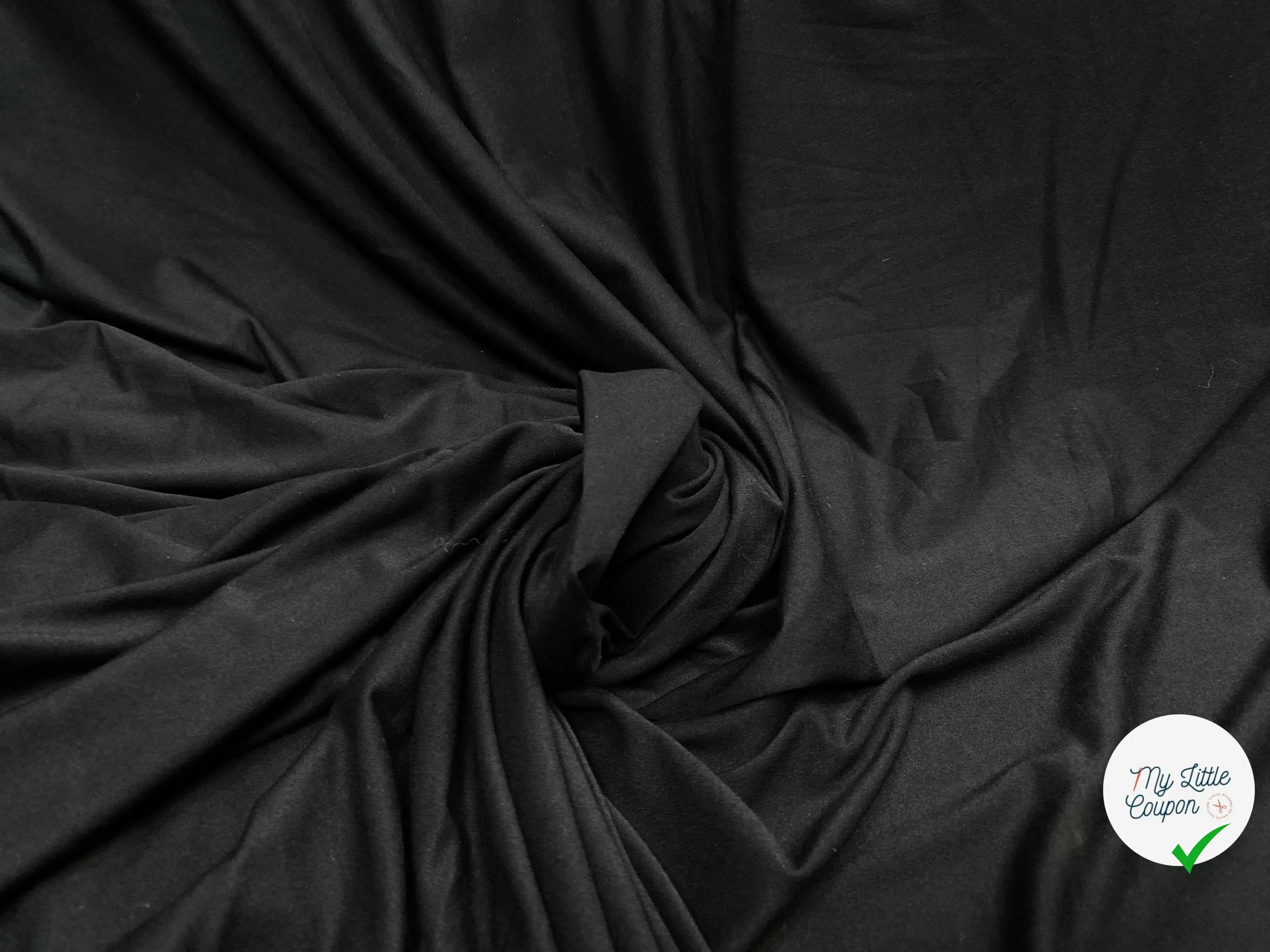 JERSEY ULTRA DOUX VISCOSE STRETCH NOIR - My Little Coupon