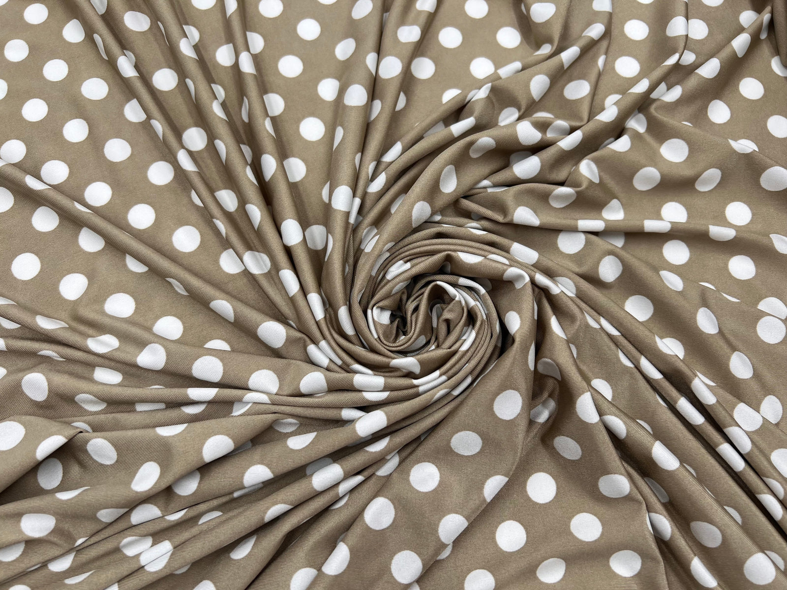 JERSEY VENEZIA TAUPE POIS BLANC 1CM MLC INTERN