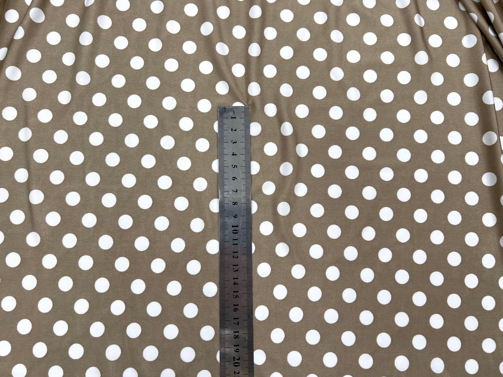 JERSEY VENEZIA TAUPE POIS BLANC 1CM MLC INTERN
