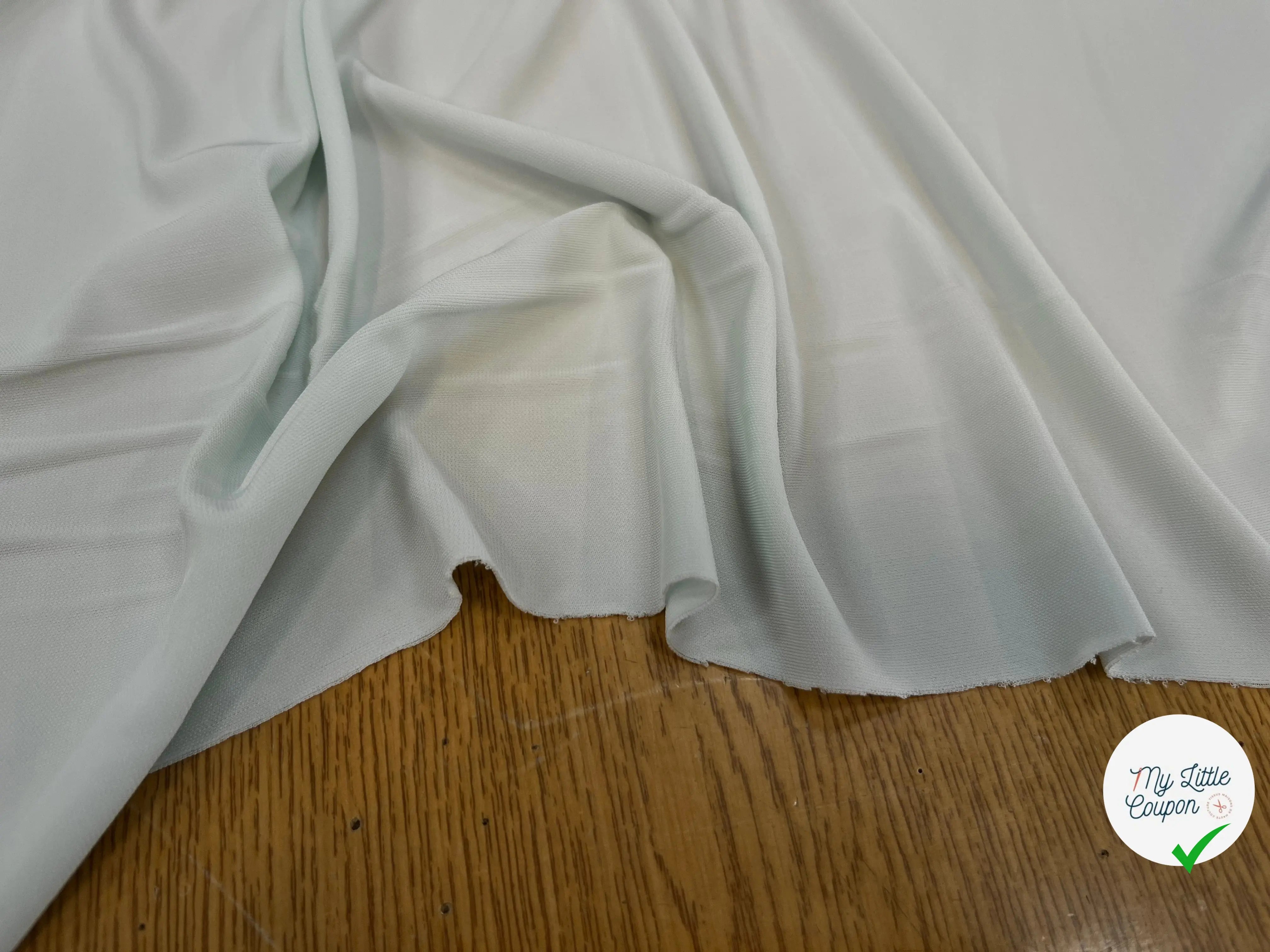 JERSEY VISCOSE BLEU VERT CLAIR STRETCH - My Little Coupon