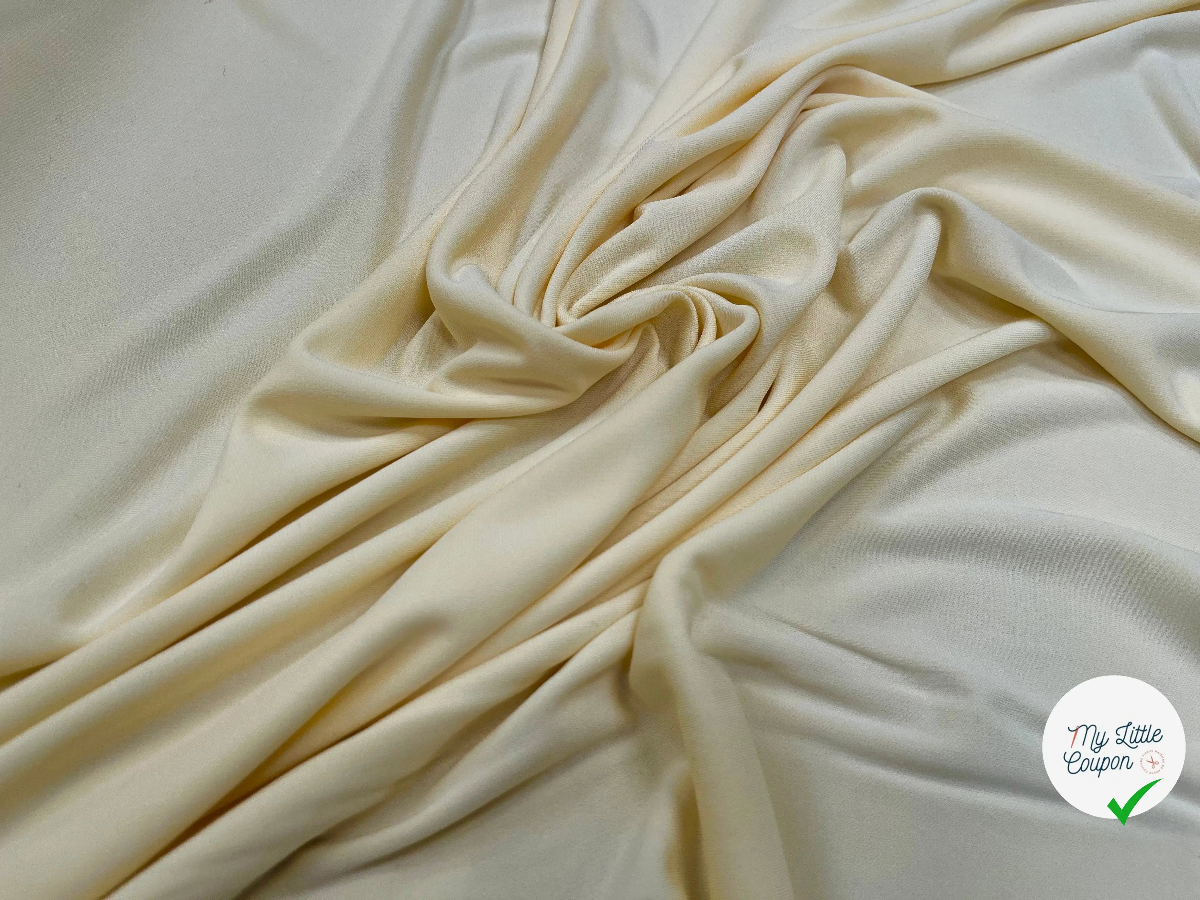 JERSEY VISCOSE CREPÉ 8%EA JAUNE BÉBÉ - My Little Coupon