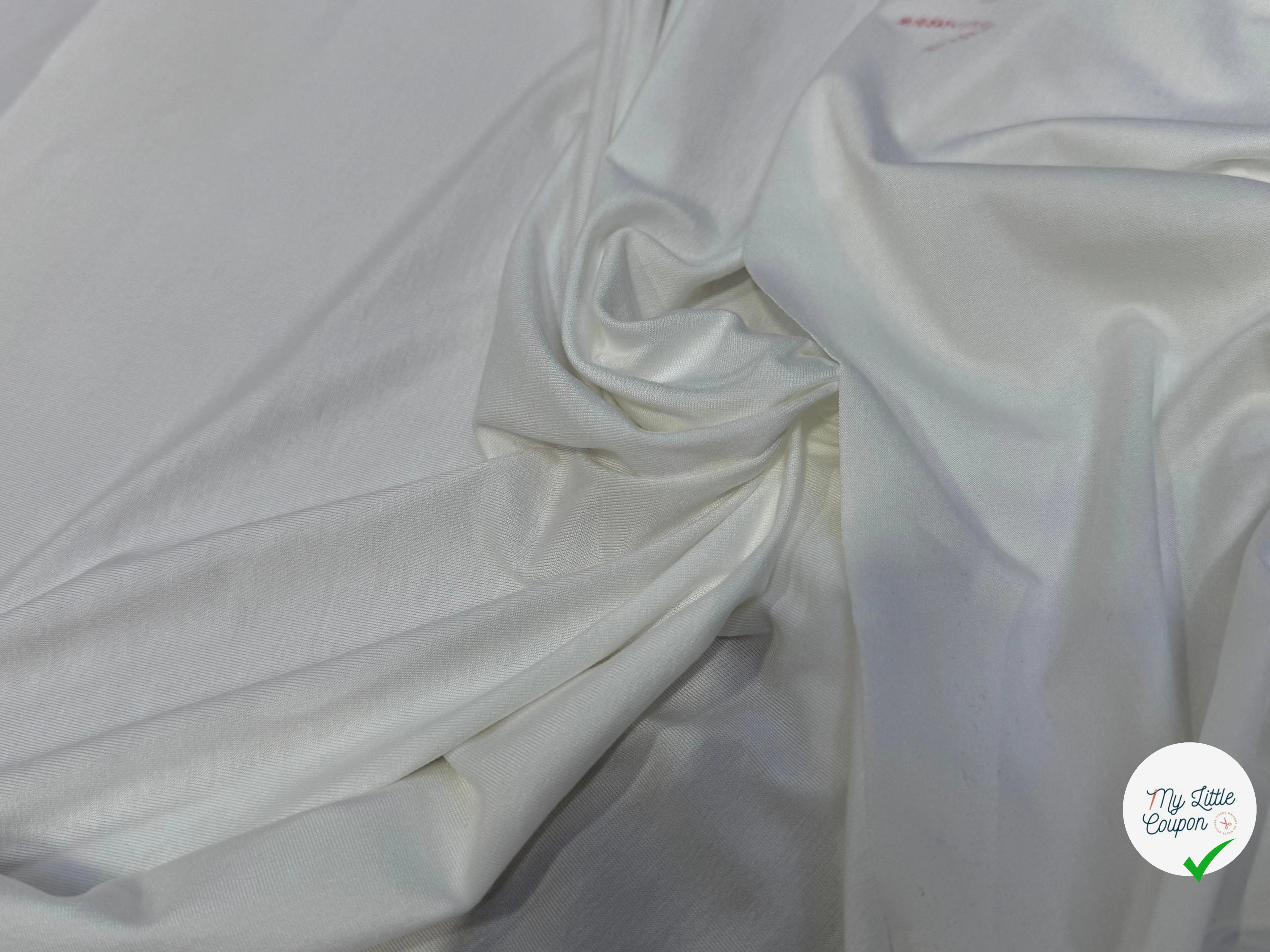 JERSEY VISCOSE EA BLANC ULTRA BEAU MADE IN FRANCE - My Little Coupon
