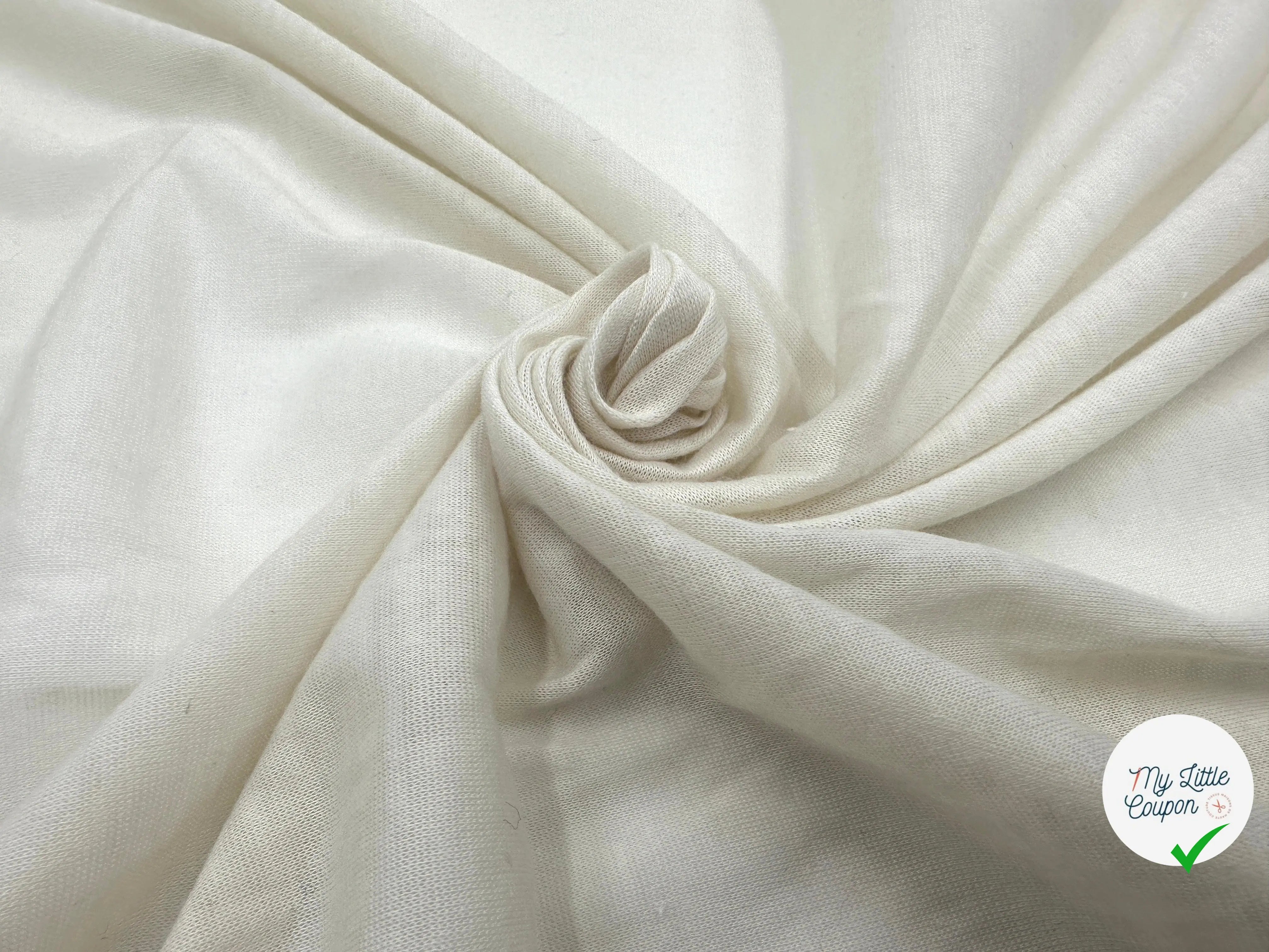 JERSEY VISCOSE ÉCRU - My Little Coupon - tissu - coudre
