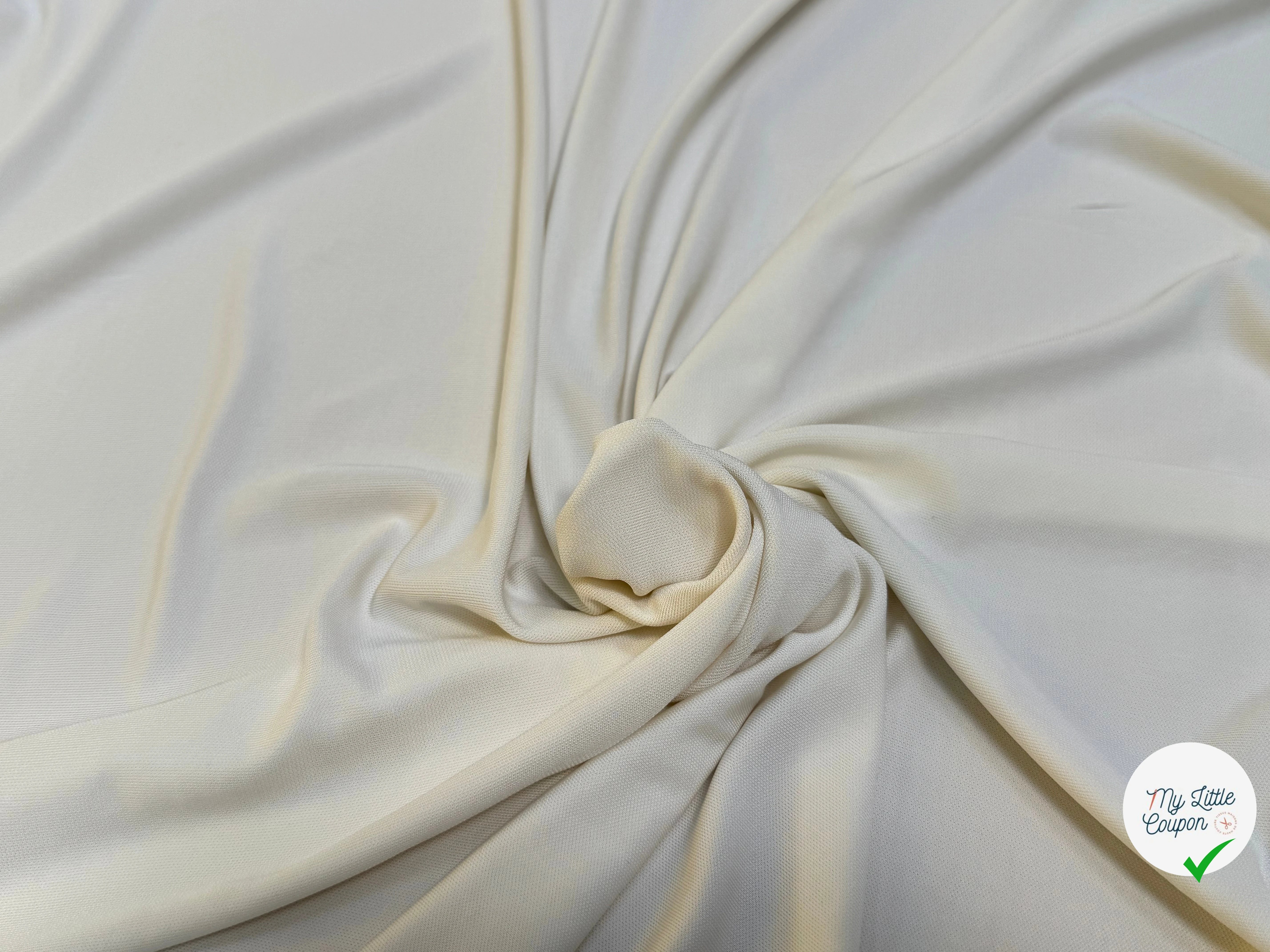 JERSEY VISCOSE FLUIDE ULTRA STRETCH BLANC CASSÉ - My Little Coupon