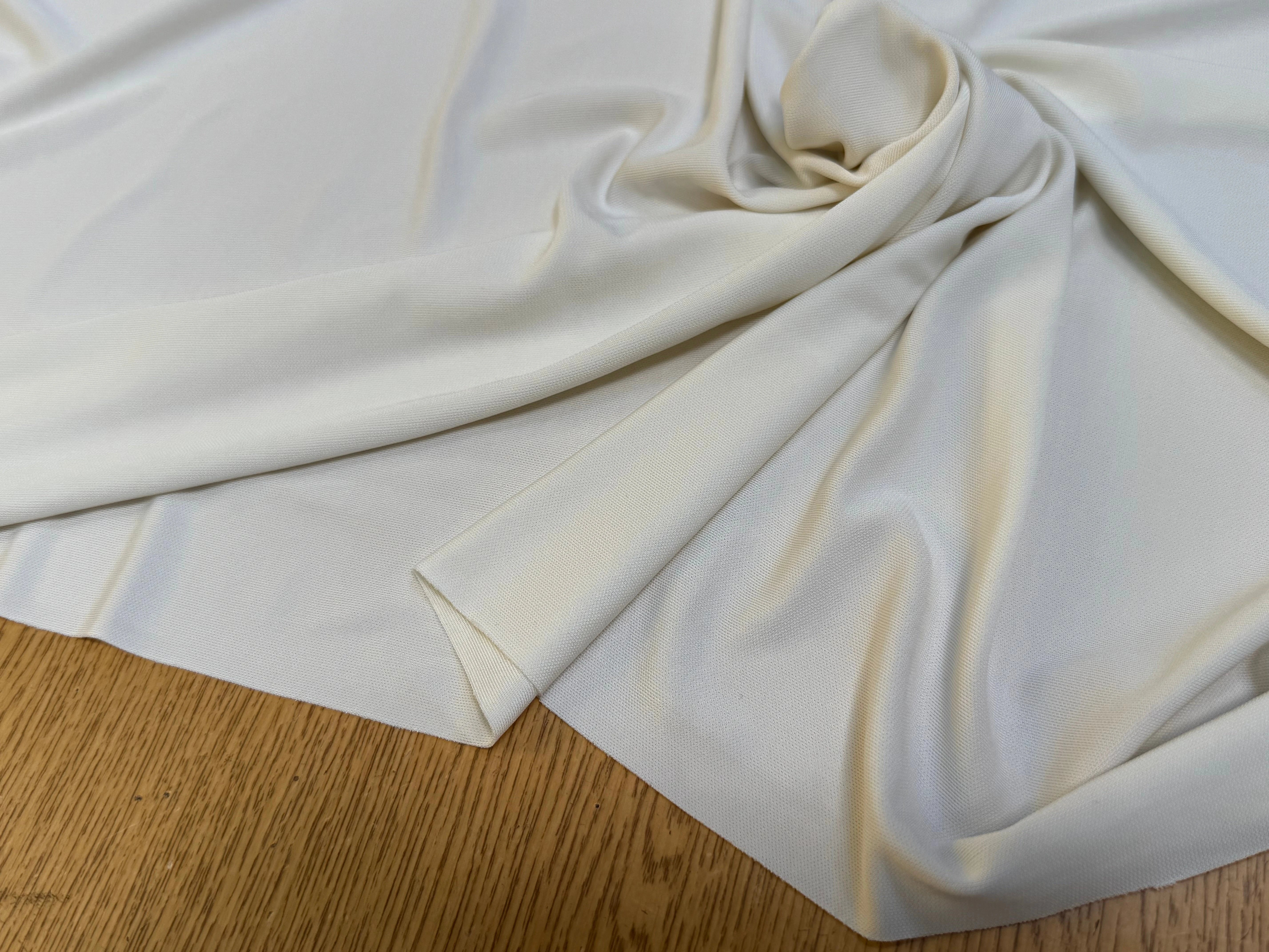 JERSEY VISCOSE FLUIDE ULTRA STRETCH BLANC CASSÉ - My Little Coupon