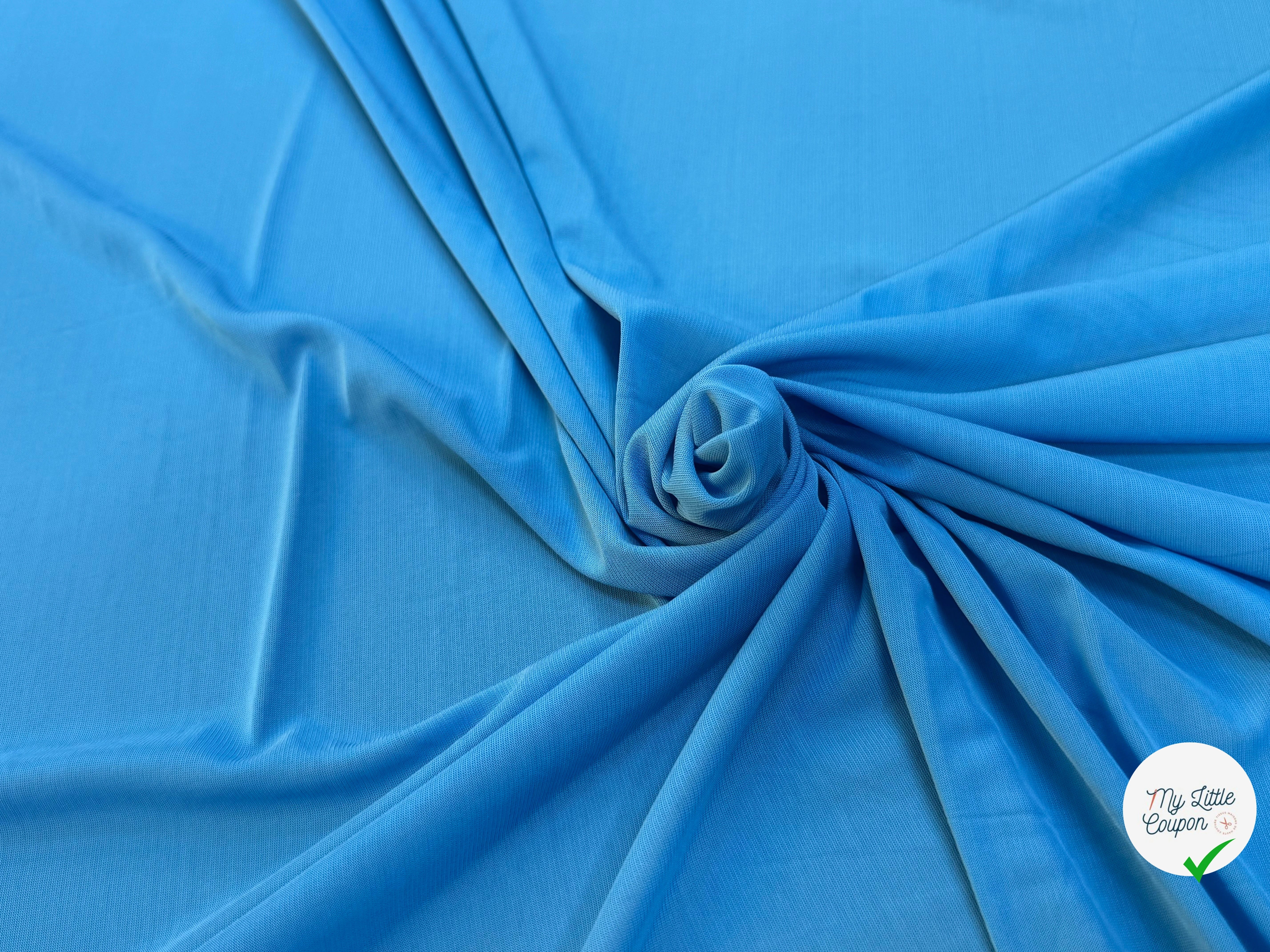JERSEY VISCOSE FLUIDE ULTRA STRETCH BLUE - My Little Coupon