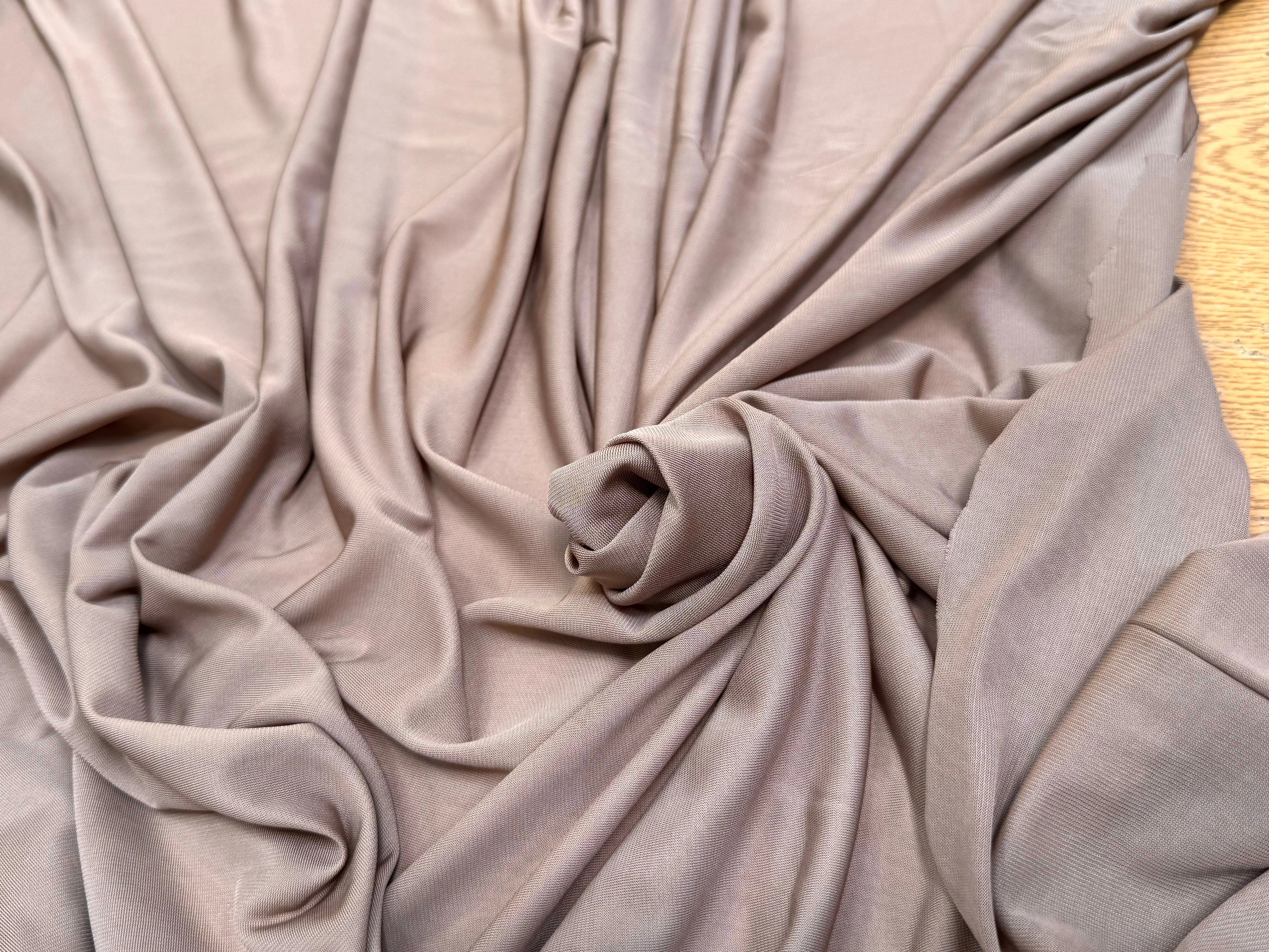 JERSEY VISCOSE FLUIDE ULTRA STRETCH CAFÉ AU LAIT - My Little Coupon
