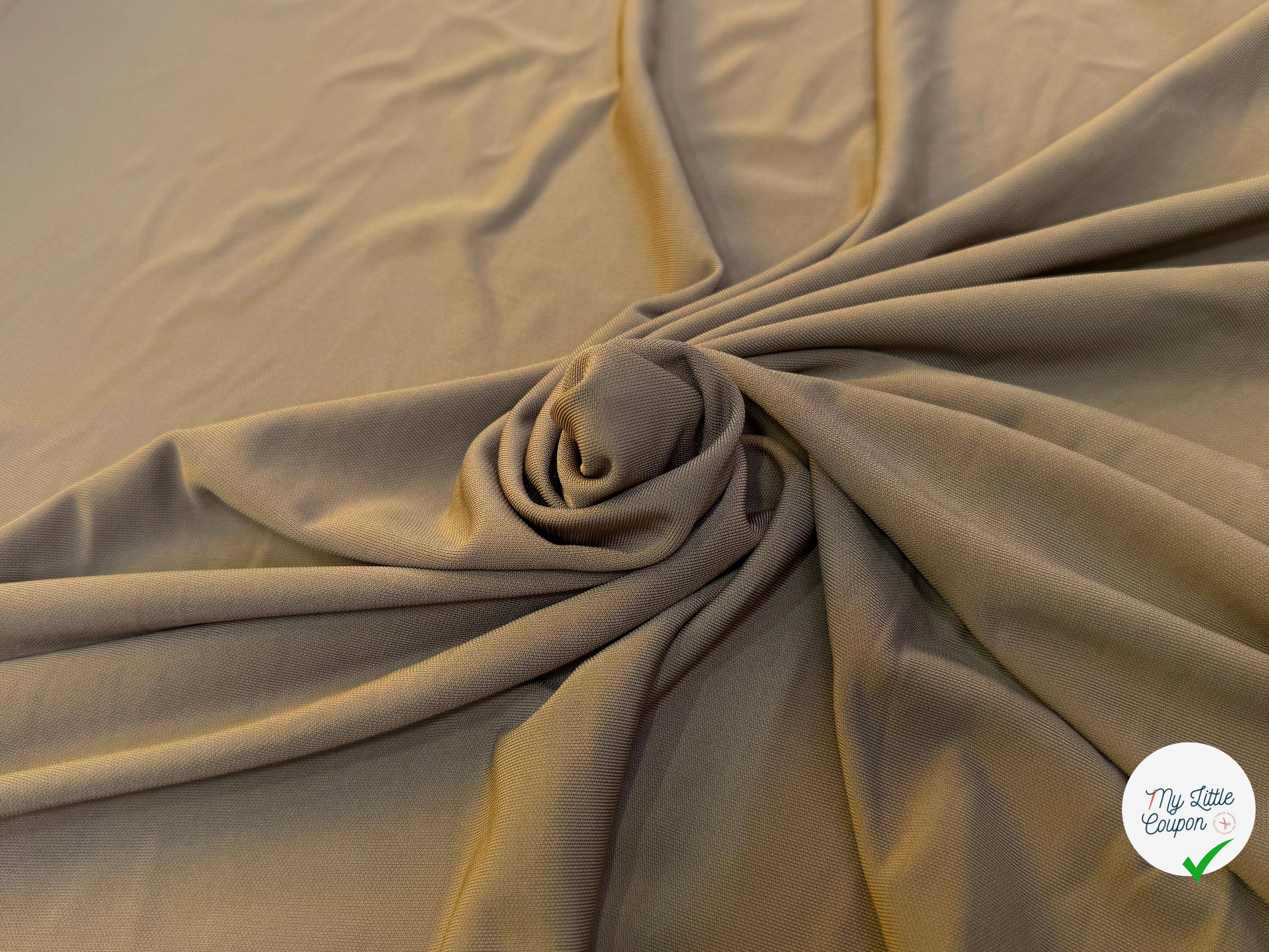 JERSEY VISCOSE FROIDE ULTRA STRETCH CARAMEL - My Little Coupon