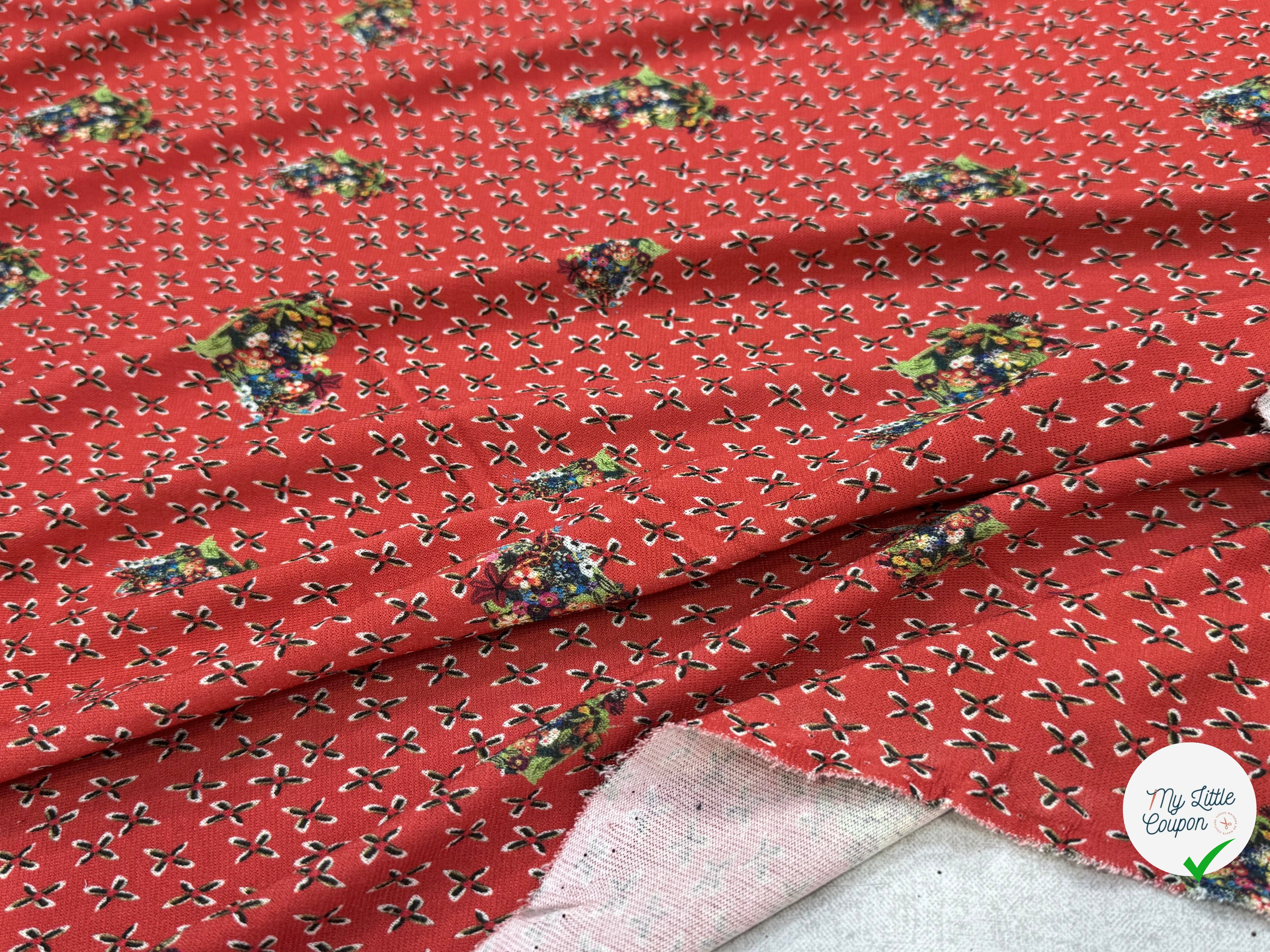 JERSEY VISCOSE KIRA  IMPRIMÉ FLEURIS - My Little Coupon