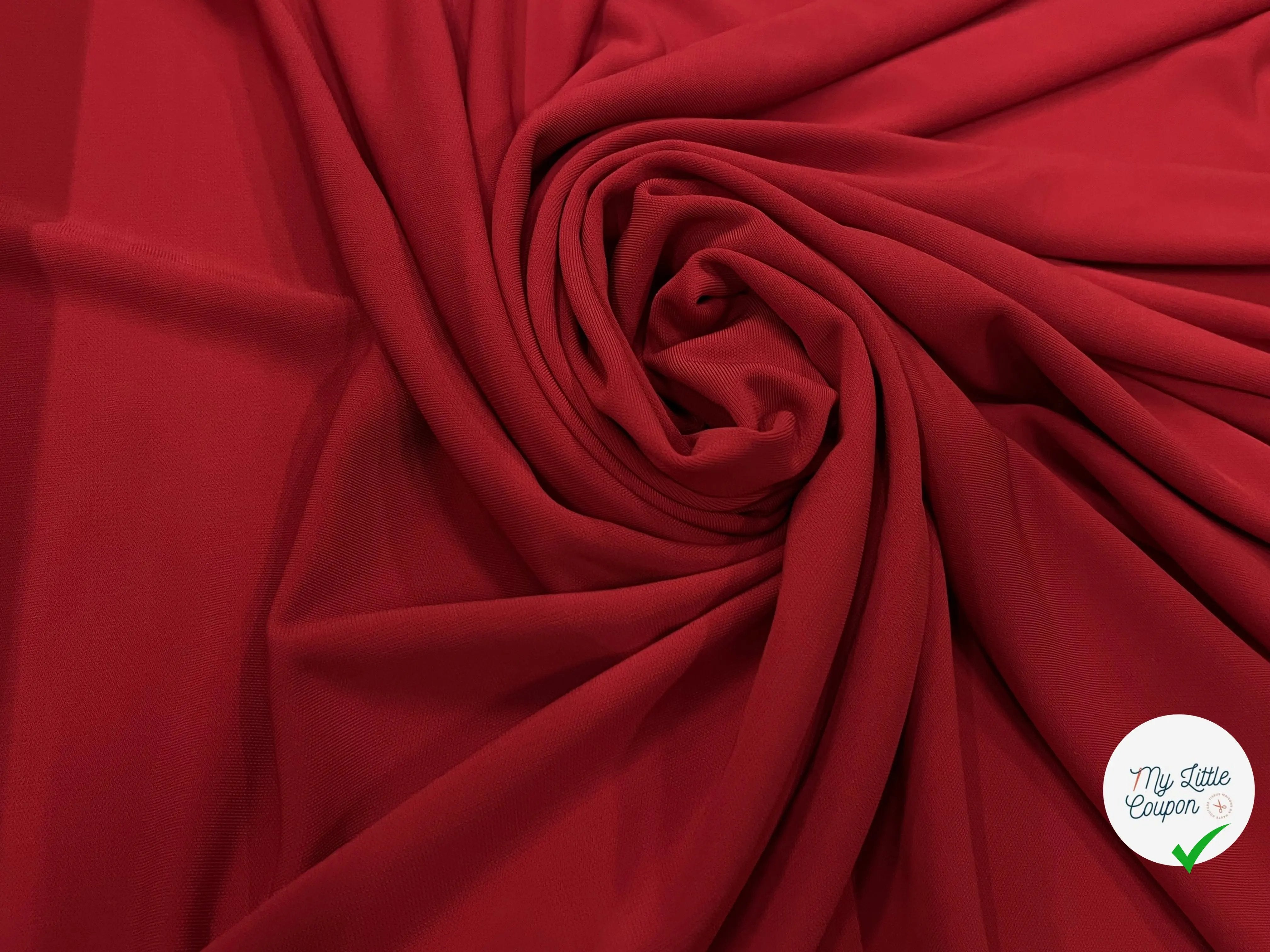 JERSEY VISCOSE ROUGE TEINTURE 7%EA - My Little Coupon