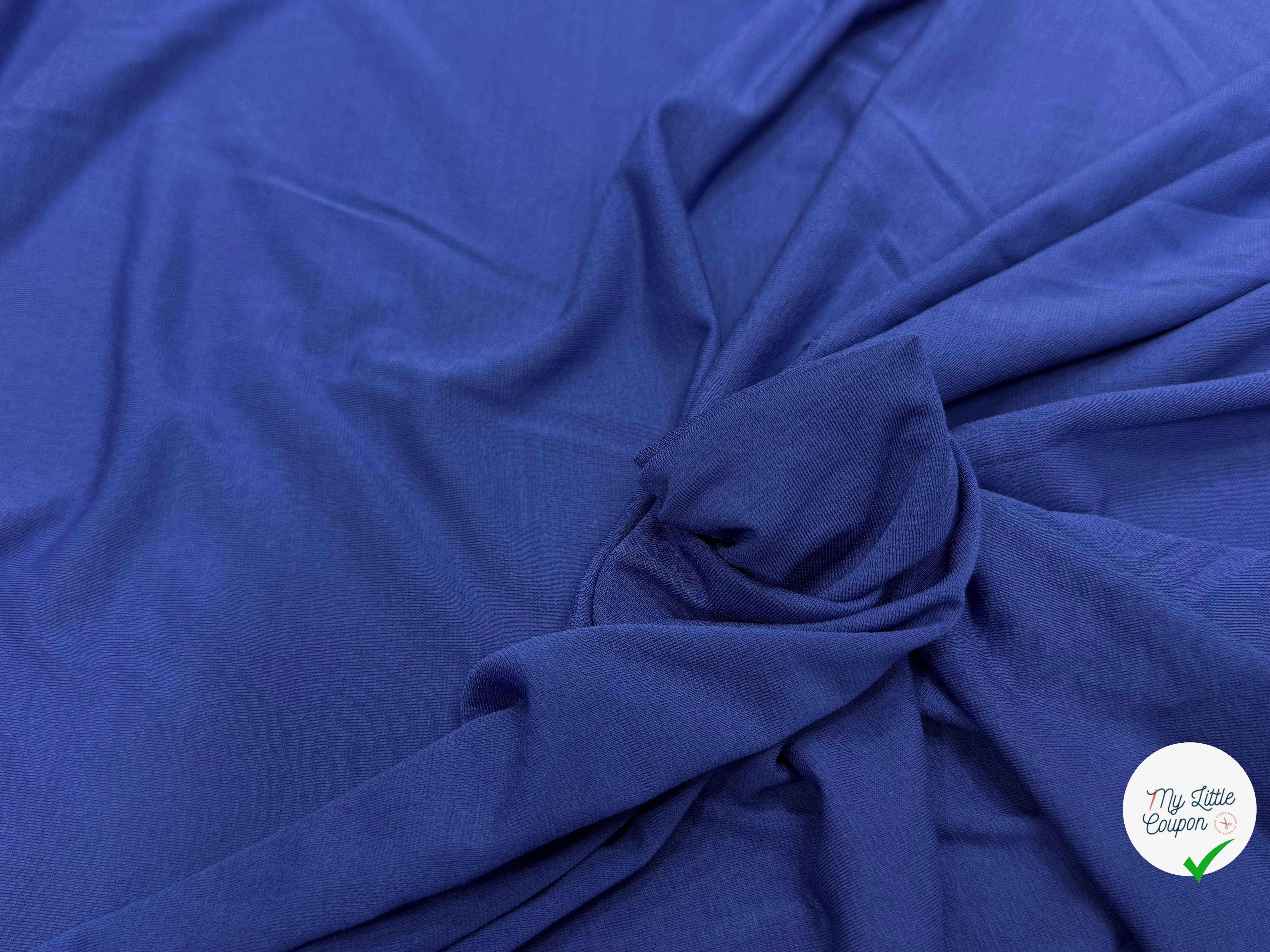 JERSEY VISCOSE ULTRA STRETCH BLEU 93% VISCOSE - My Little Coupon