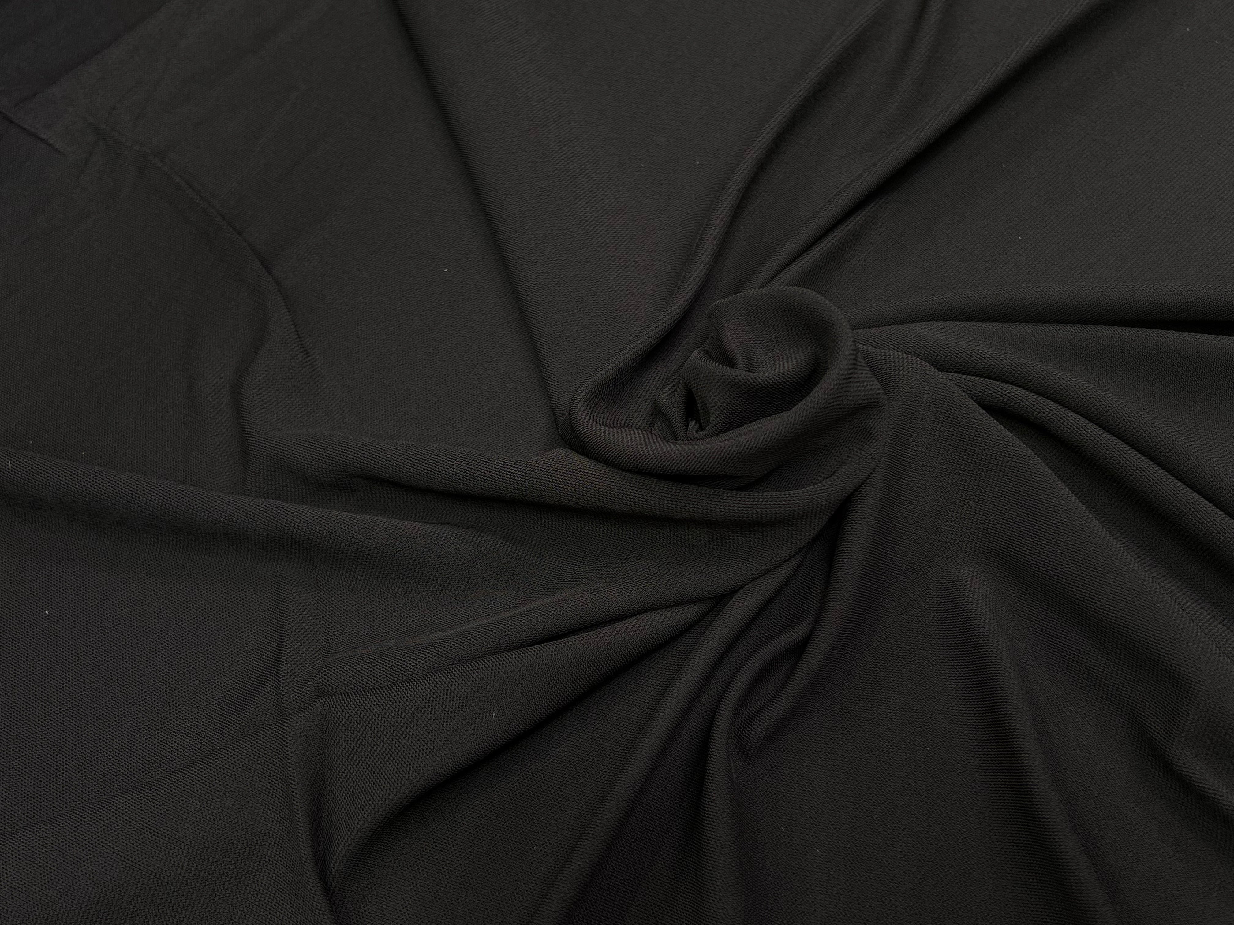 JERSEY VISCOSE ULTRA STRETCH FROID CAFÉ NOIR - My Little Coupon