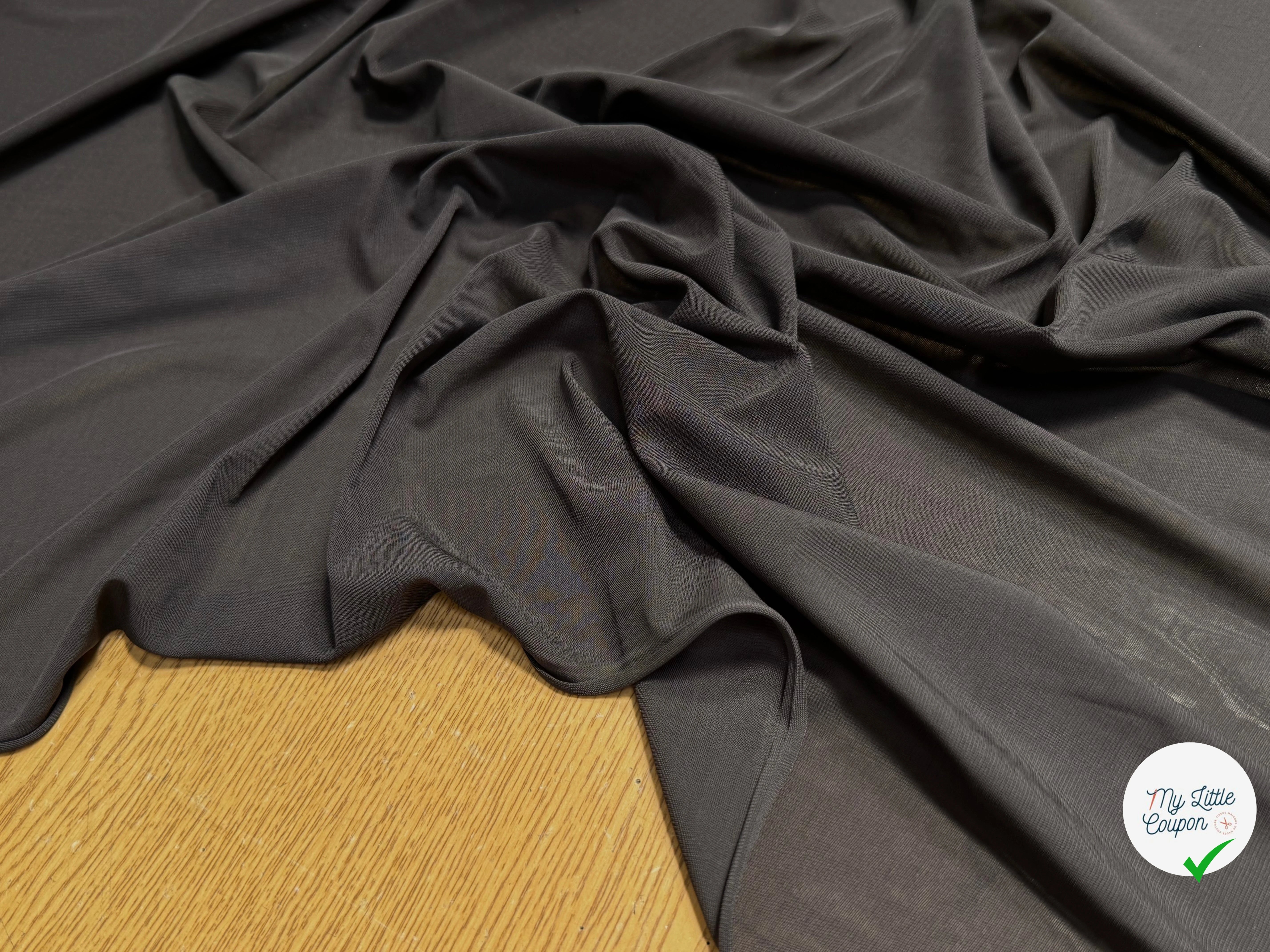 JERSEY VISCOSE ULTRA STRETCH MARRON NOISETTE JS219 - My Little Coupon