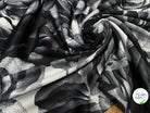 JESRSEY FLUIDE IMPRIMÉ GROSSES FLEURS BLANC&NOIR - My Little Coupon