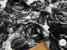 JESRSEY FLUIDE IMPRIMÉ GROSSES FLEURS BLANC&NOIR - My Little Coupon