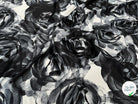 JESRSEY FLUIDE IMPRIMÉ GROSSES FLEURS BLANC&NOIR - My Little Coupon