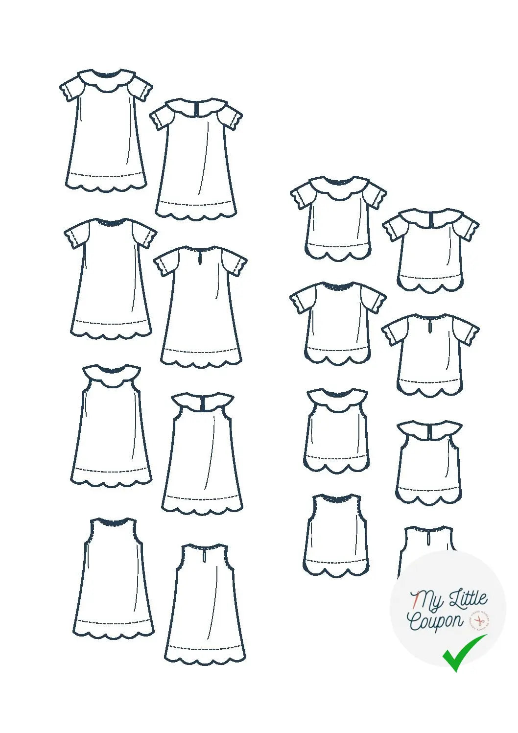 Justine, robe et top à pétales - L'Enfant Roi - My Little Coupon