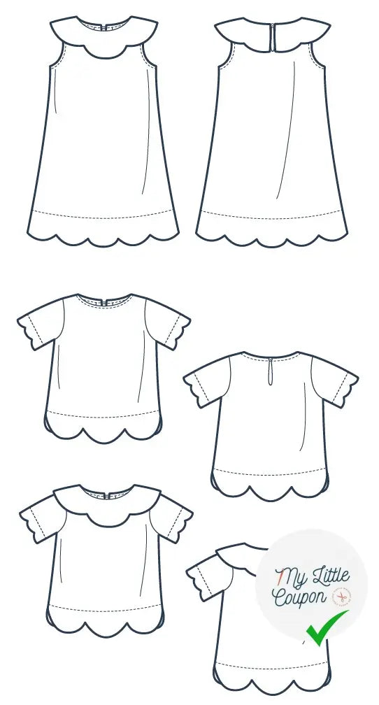 Justine, robe et top à pétales - L'Enfant Roi - My Little Coupon