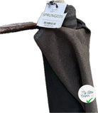 LAINAGE 10%CACHEMIRE DOUBLE FACE NOIR ET MARRON FONCE - My Little Coupon