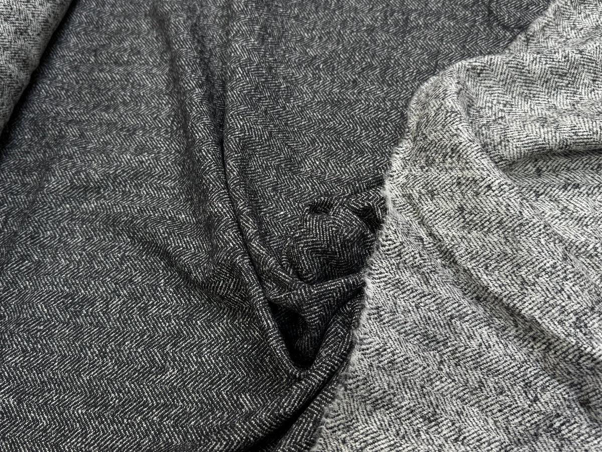 DRAPERIE CHEVRON DE LAINE GRIS CHINÉ TOUCHER DOUX - My Little Coupon
