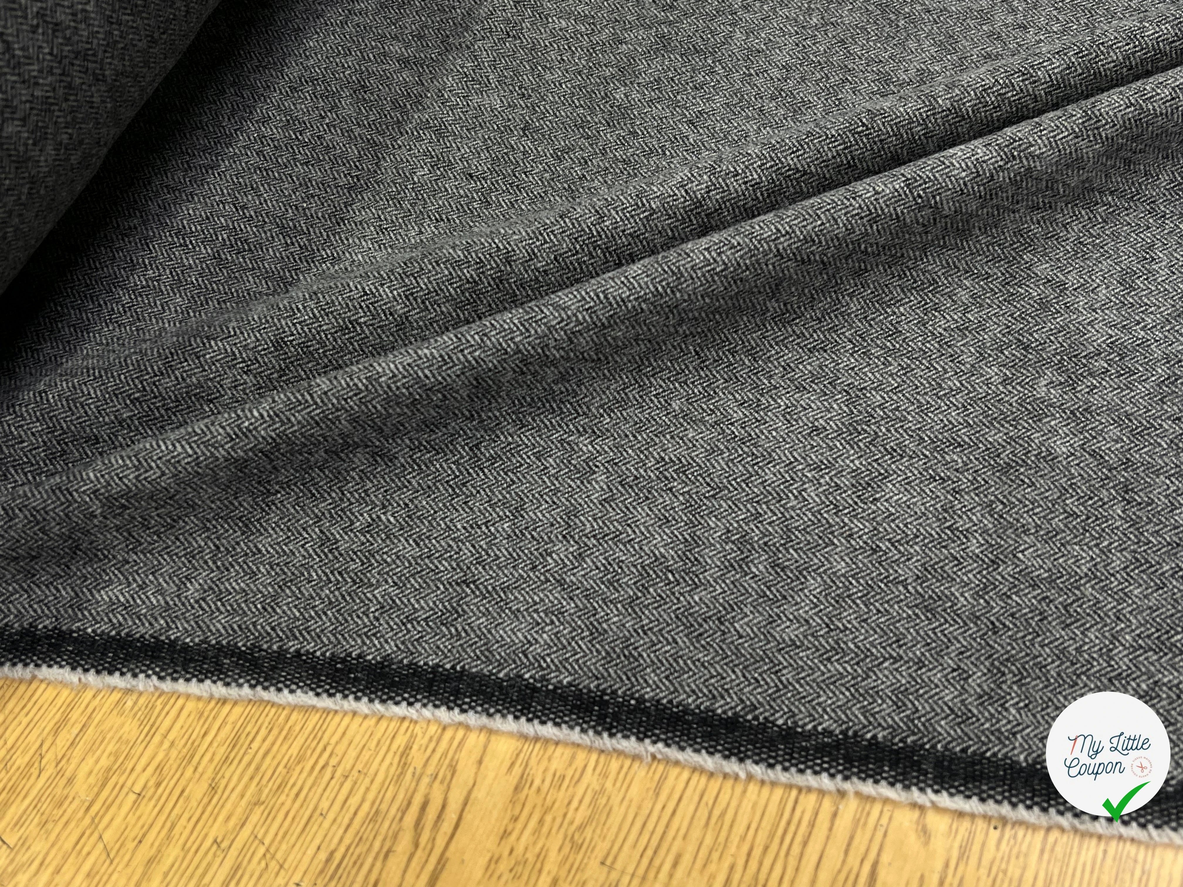 LAINAGE CHEVRON GRIS 80% LAINE 150CM - My Little Coupon