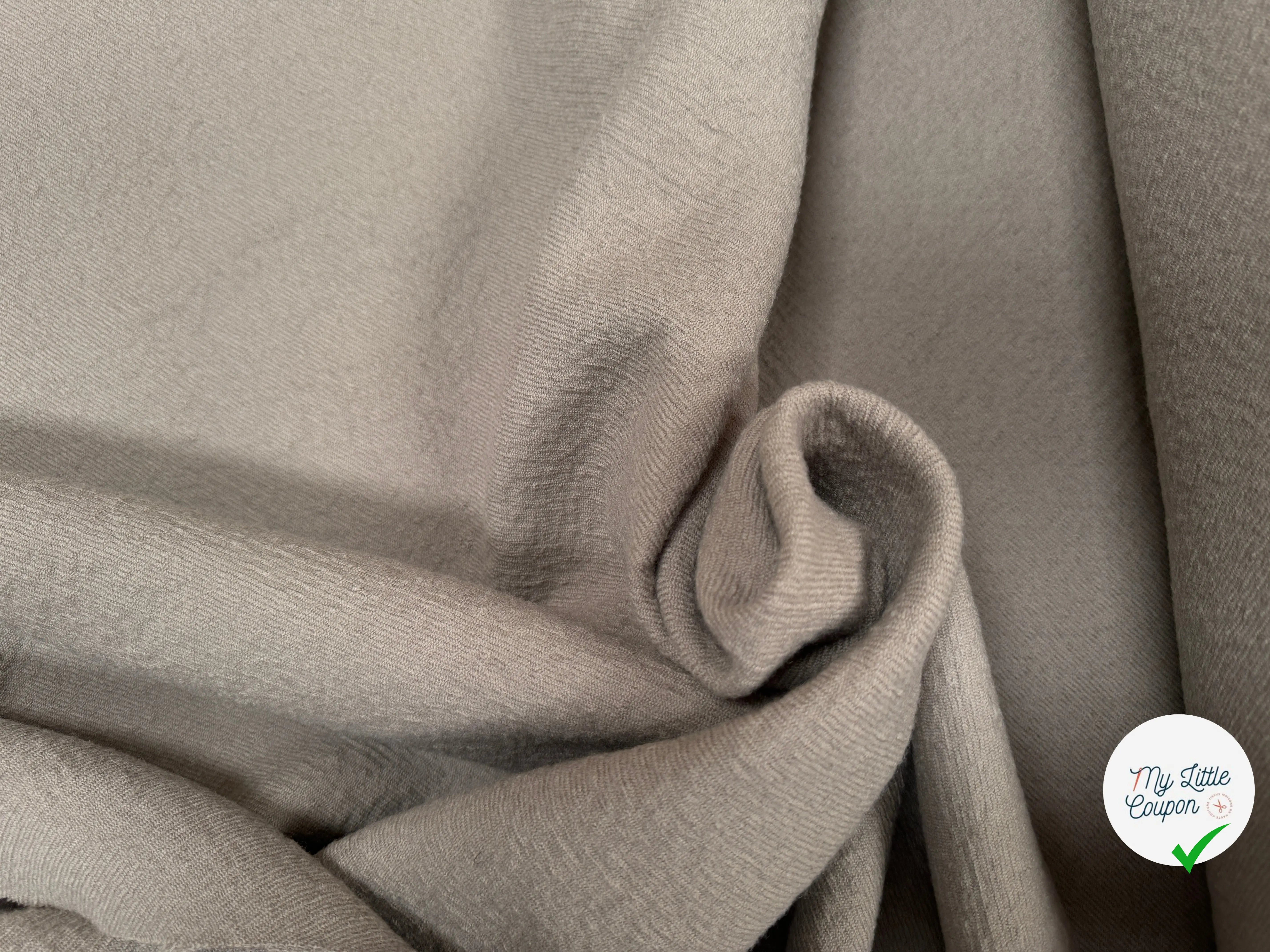 LAINAGE DRILL 100% LAINE VIERGE GRIS CLAIR - My Little Coupon