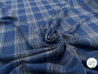 LAINAGE ECOSSAIS BLEU CARREAUX GRIS - My Little Coupon