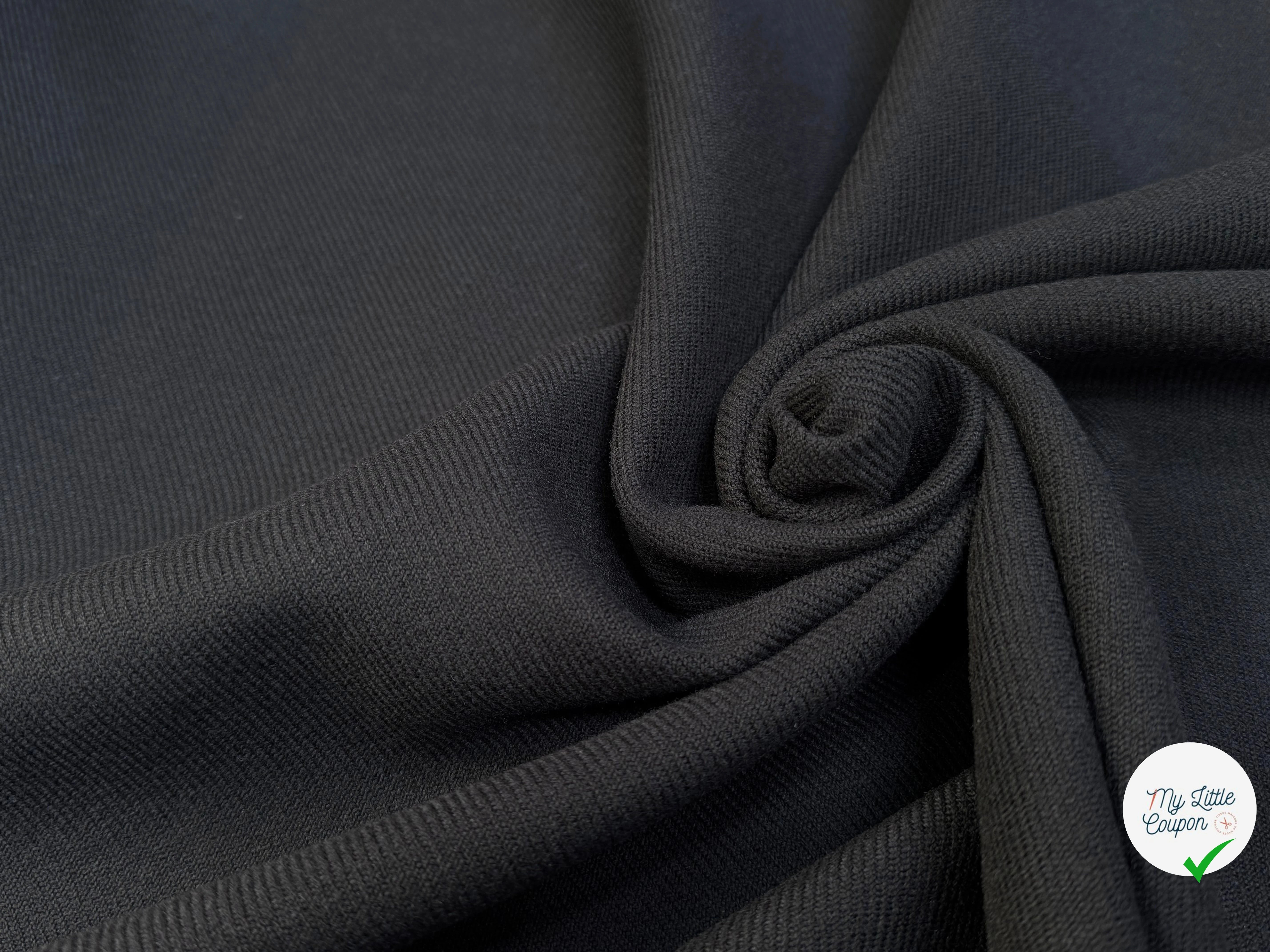 LAINAGE LOURD NOIR NAVY BELLE TENUE 52% LAINE VIERGE - My Little Coupon