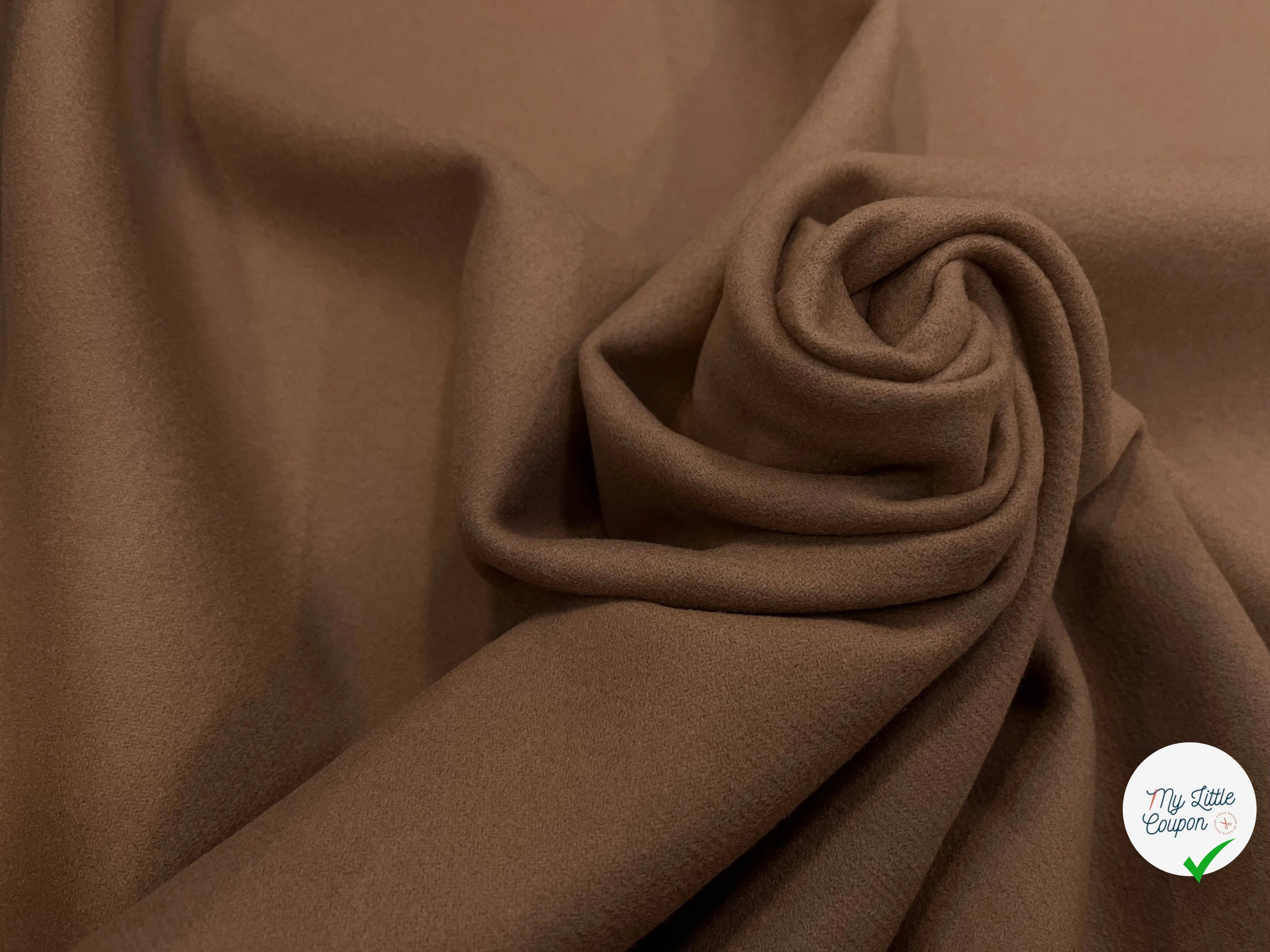 LAINAGE MANTEAU 100% LAINE CABAN CAMEL FONCÉ - My Little Coupon