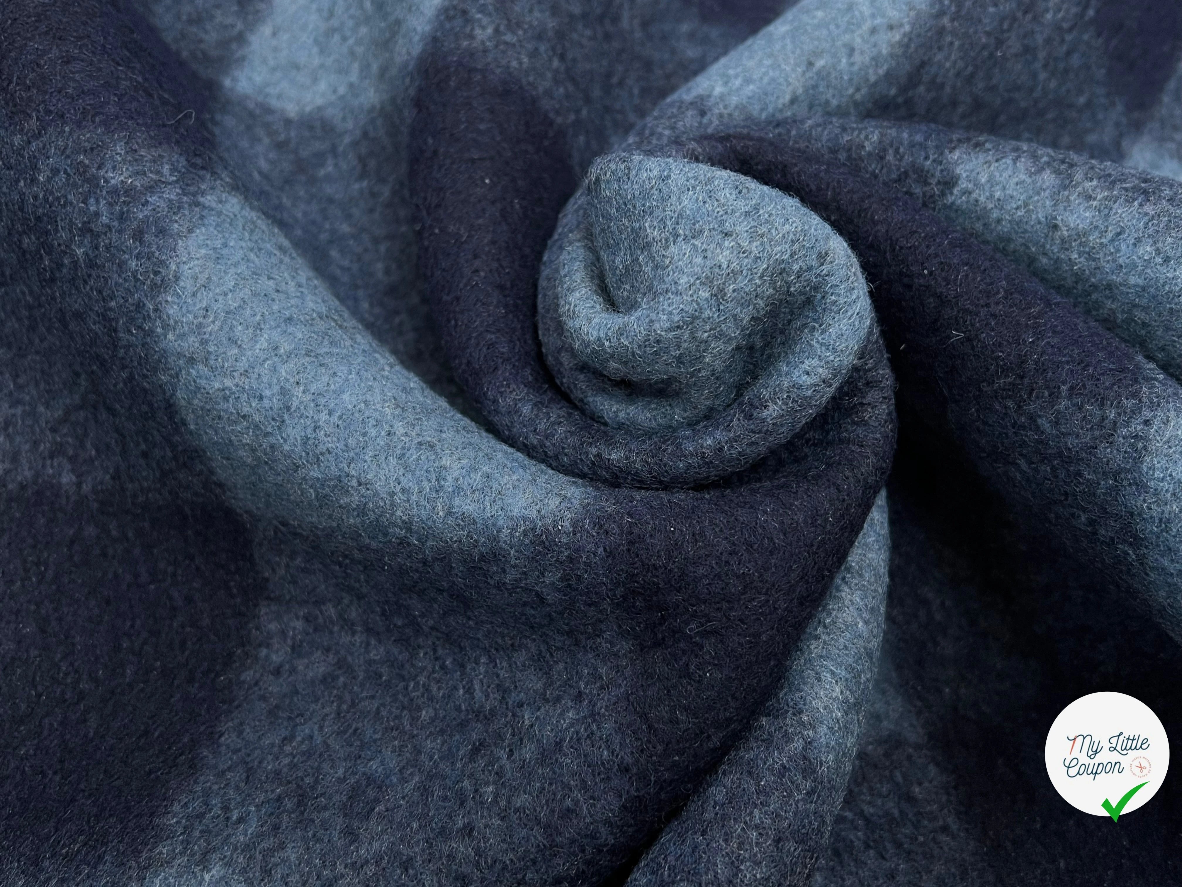 LAINAGE MANTEAU 27% LAINE À CARREAUX BLEU NAVY - My Little Coupon