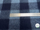 LAINAGE MANTEAU 27% LAINE À CARREAUX BLEU NAVY - My Little Coupon