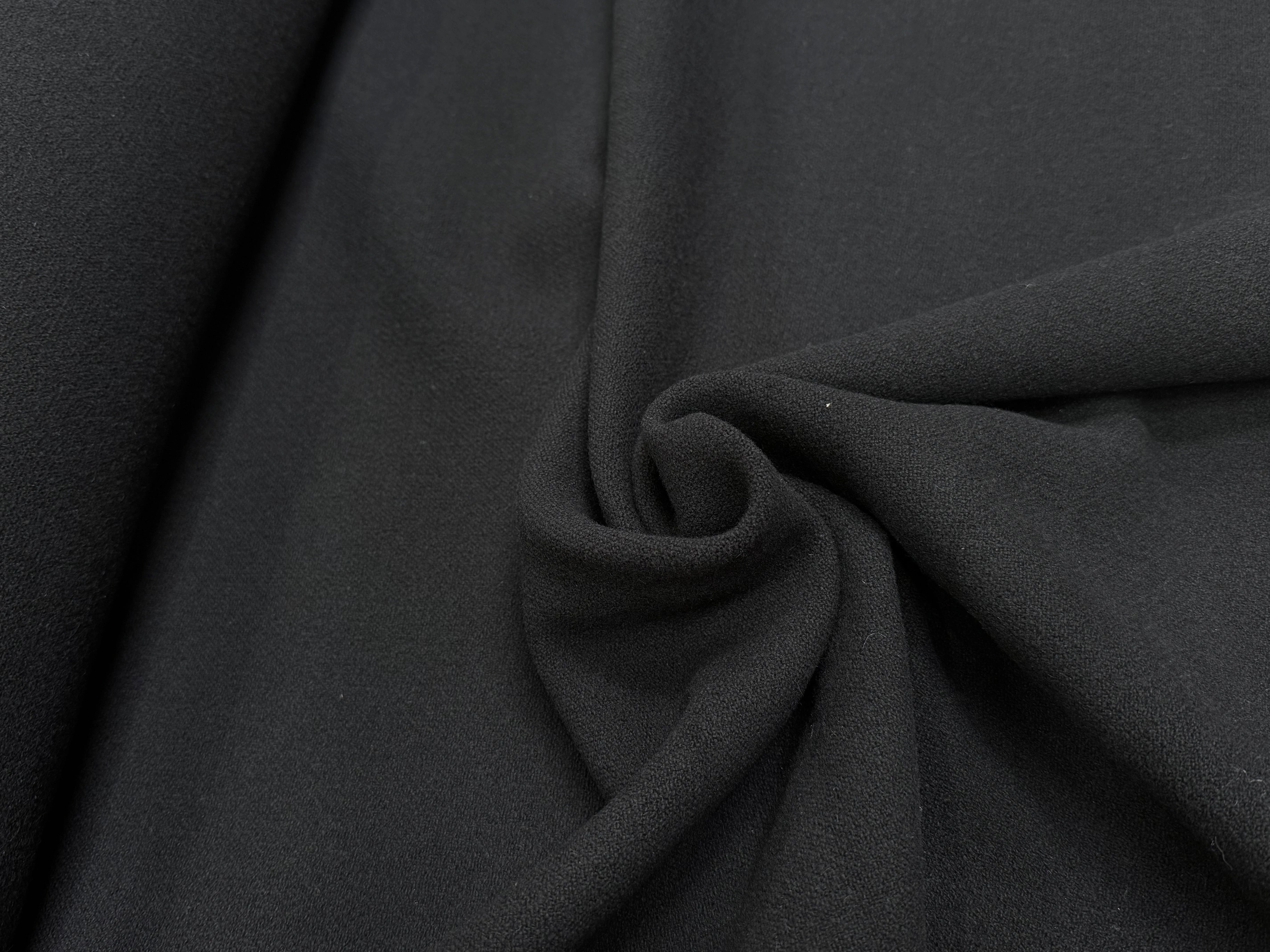 LAINAGE MANTEAU ASPECT TRICOT NOIR - My Little Coupon