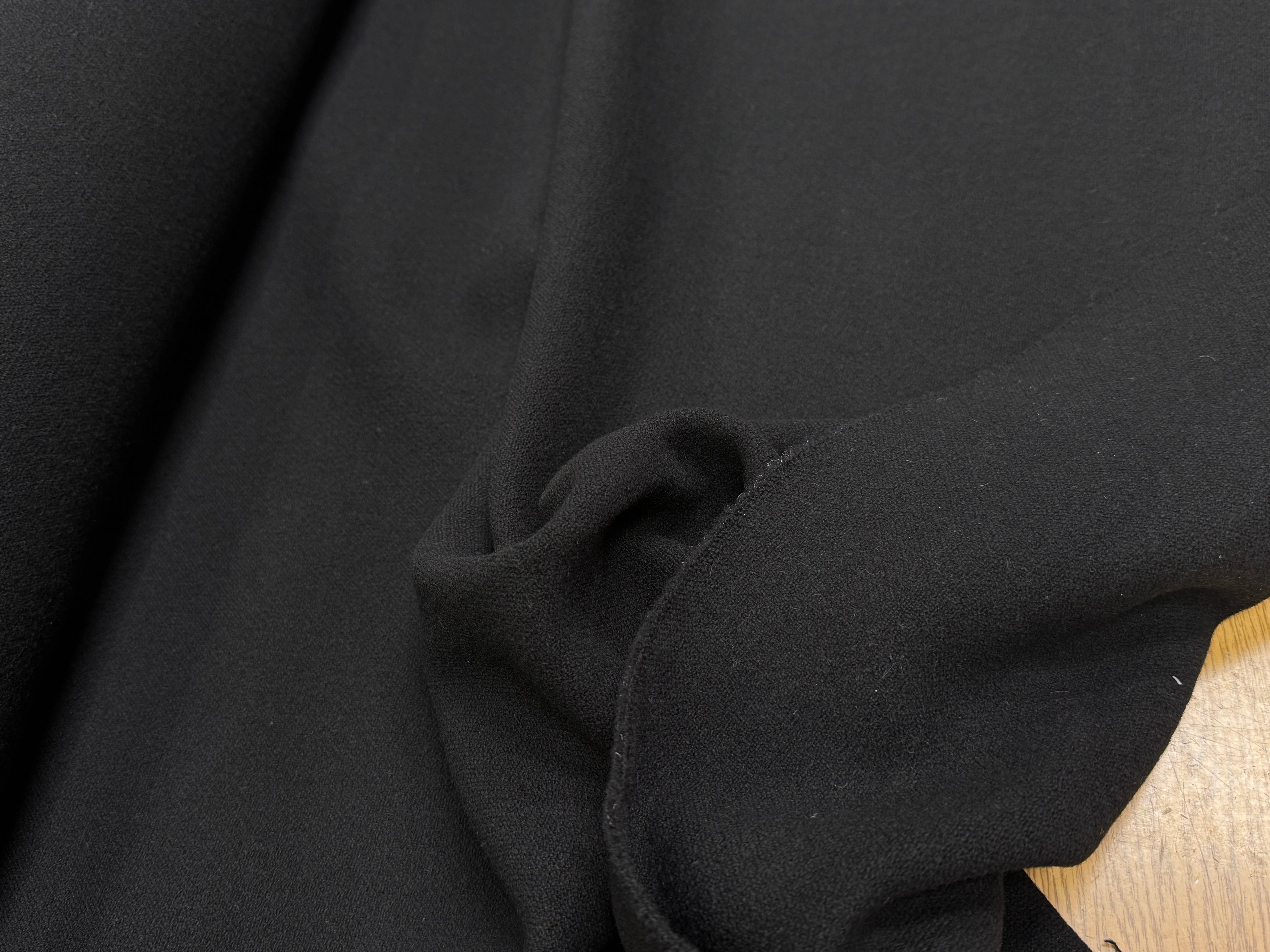 LAINAGE MANTEAU ASPECT TRICOT NOIR - My Little Coupon
