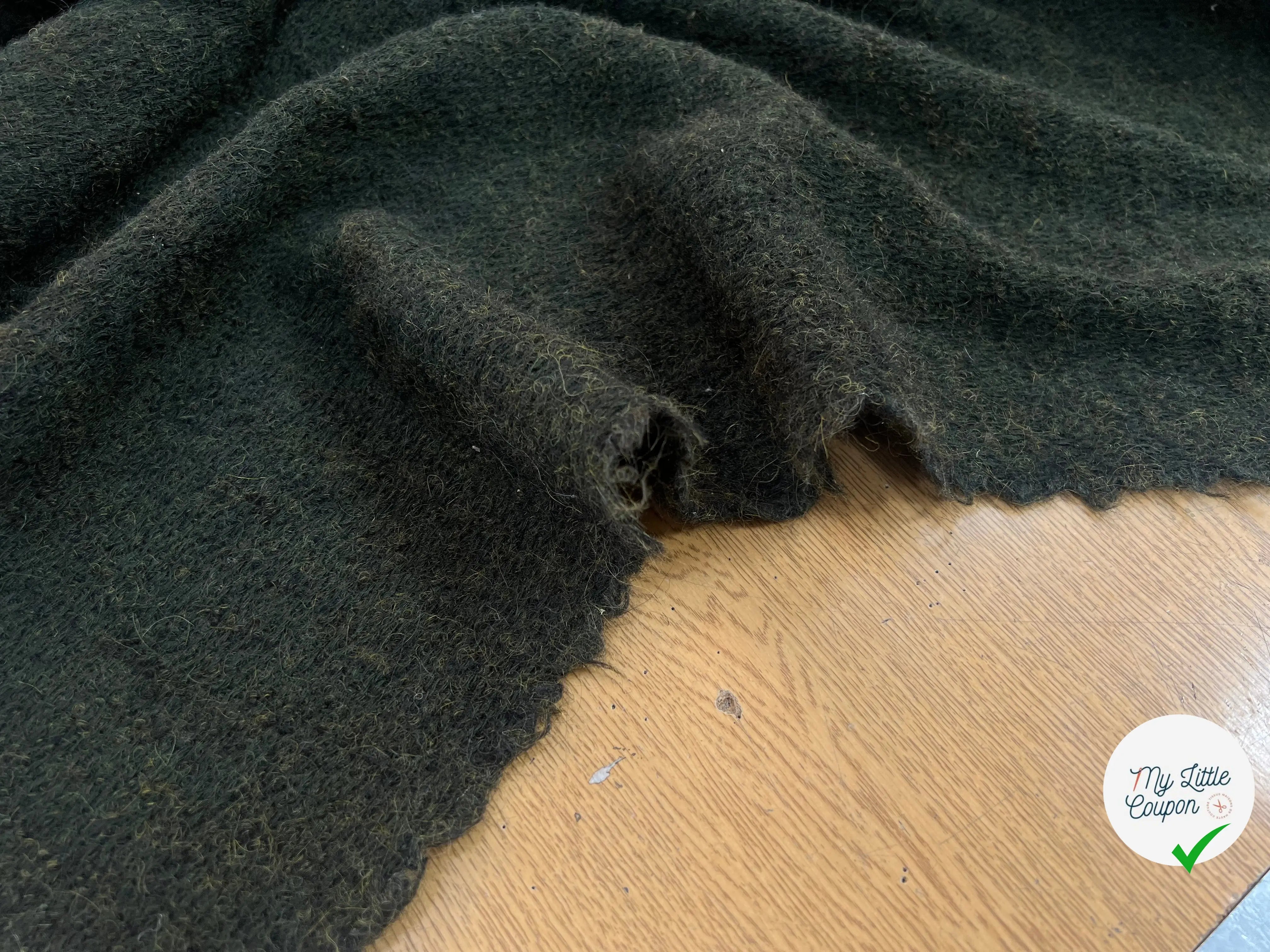 LAINAGE MANTEAU BOUCLETTE LAINE MERINOS KAKI - My Little Coupon
