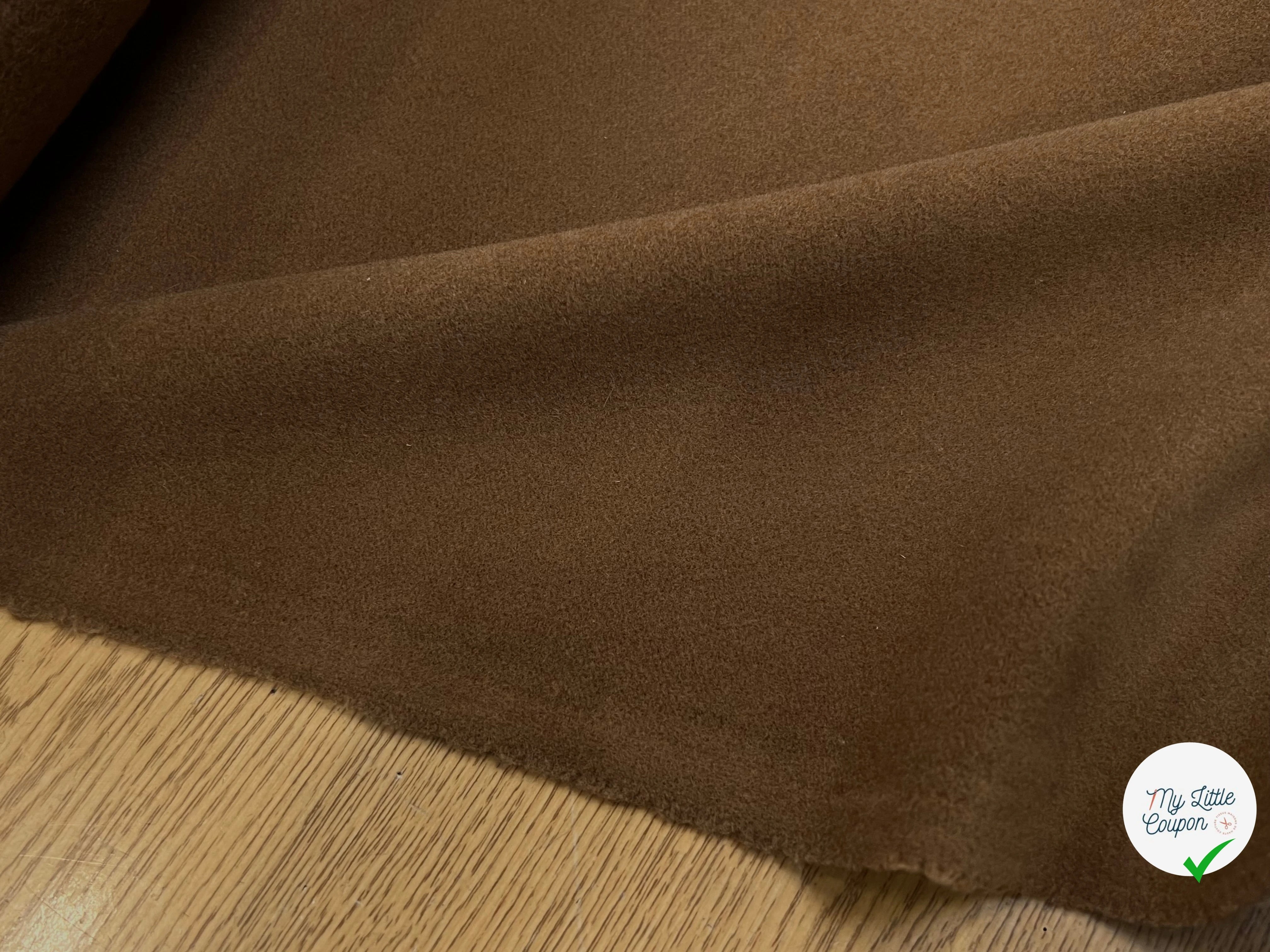 LAINAGE MANTEAU CAMEL FONCÉ 150CM 100% LAINE - My Little Coupon