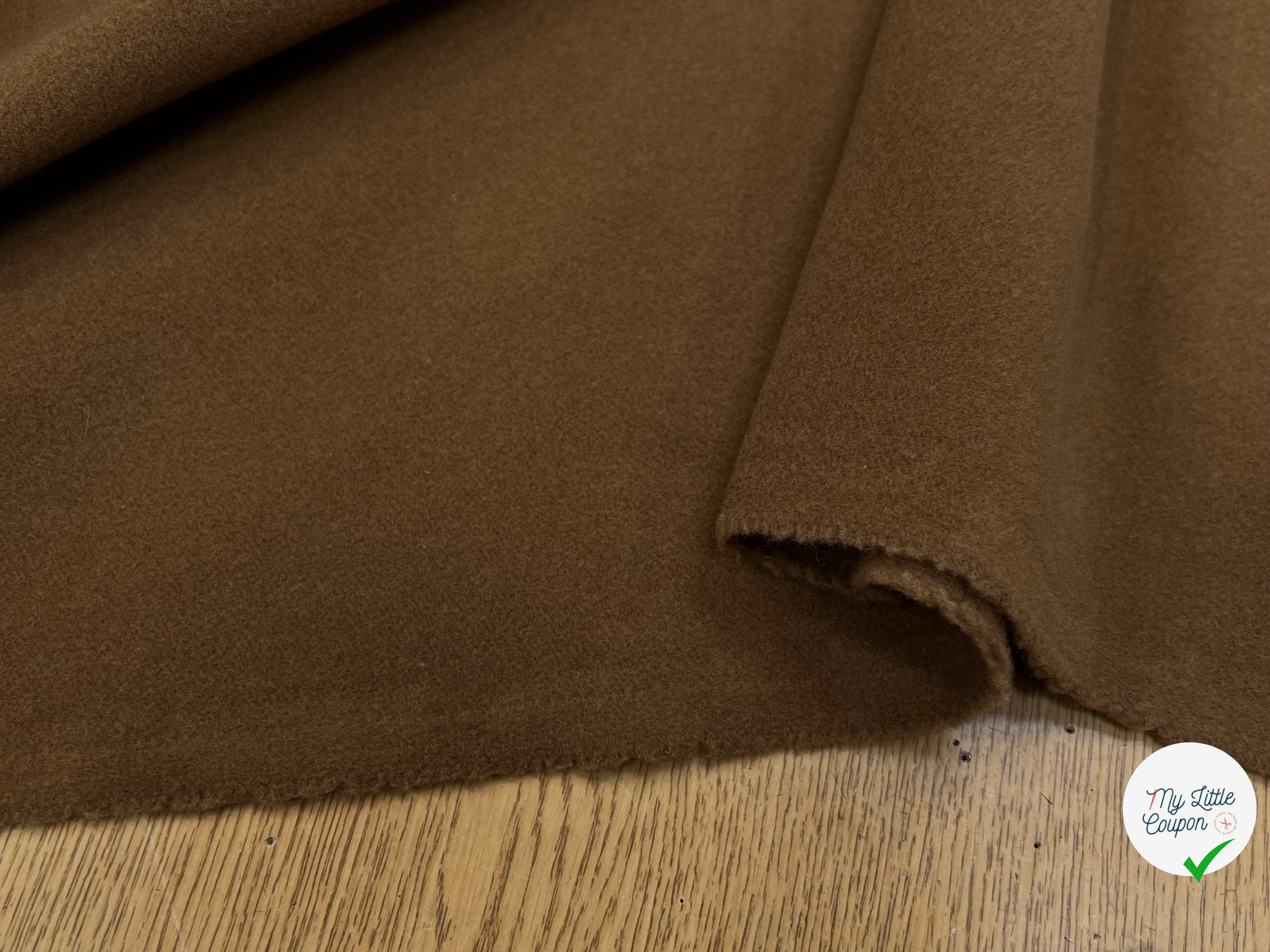 LAINAGE MANTEAU CAMEL FONCÉ 150CM 100% LAINE - My Little Coupon