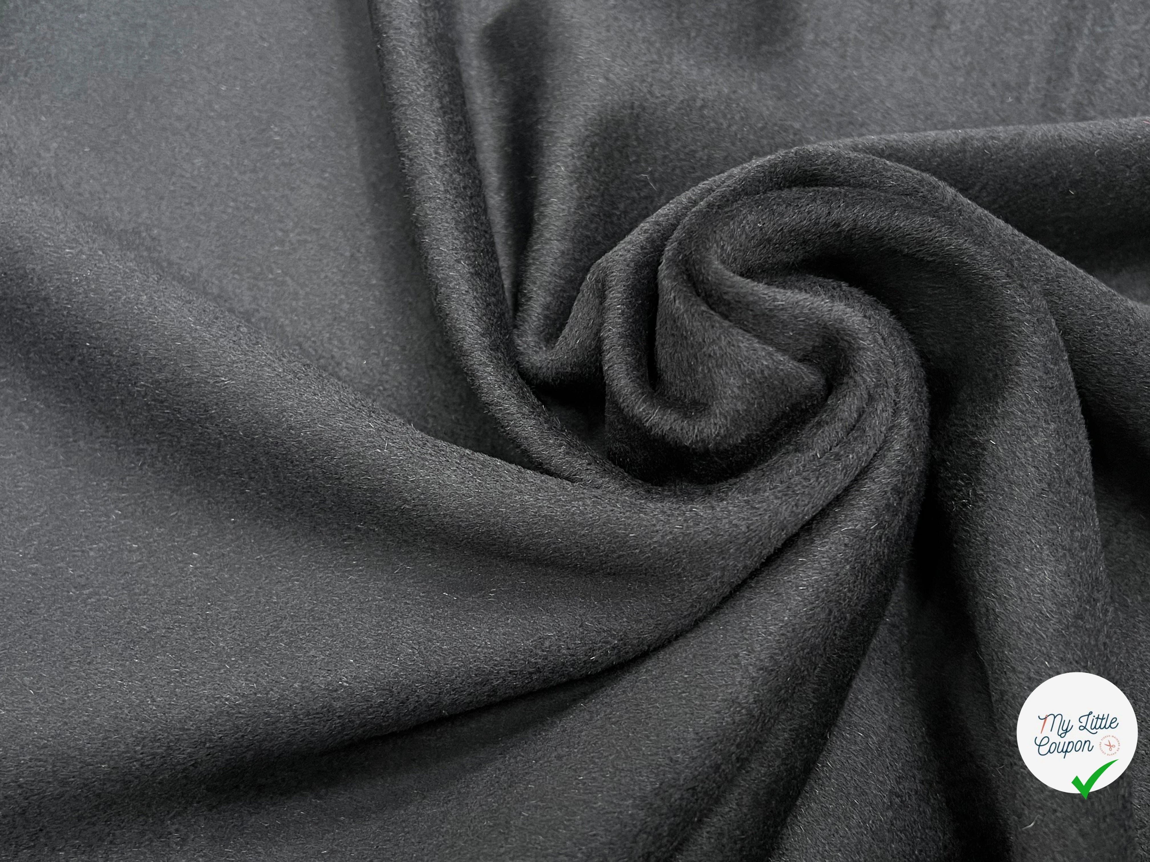 LAINAGE MANTEAU CASHEMIRE DOUX NOIR 100% CASHEMIRE - My Little Coupon