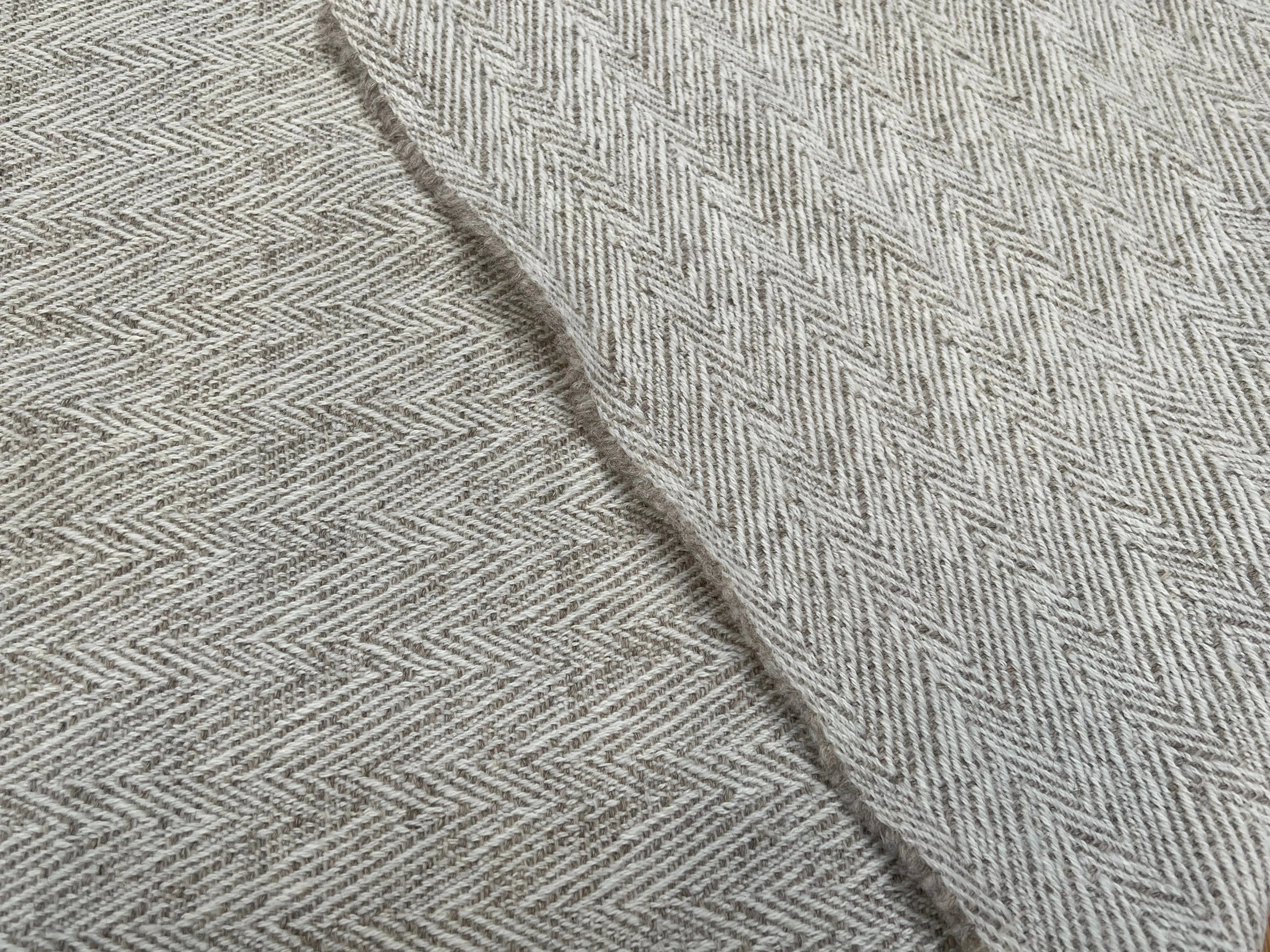 LAINAGE MANTEAU CHEVRON BEIGE GRIS - My Little Coupon